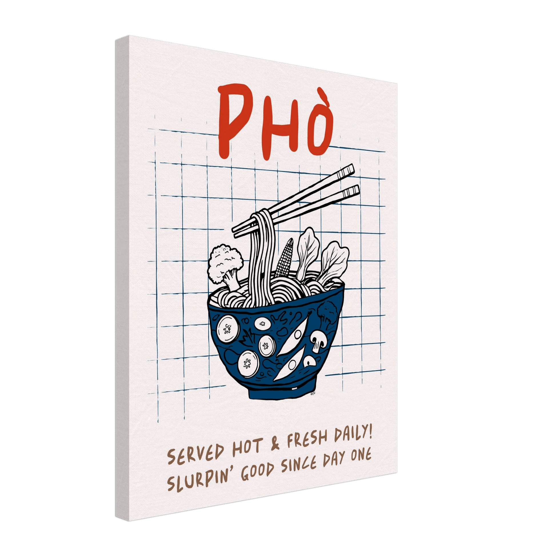 Pho Poster – Slurpin’ Good Vietnamese Kitchen Wall Art Print (Digital & Printed Options) - Evergreen Posters