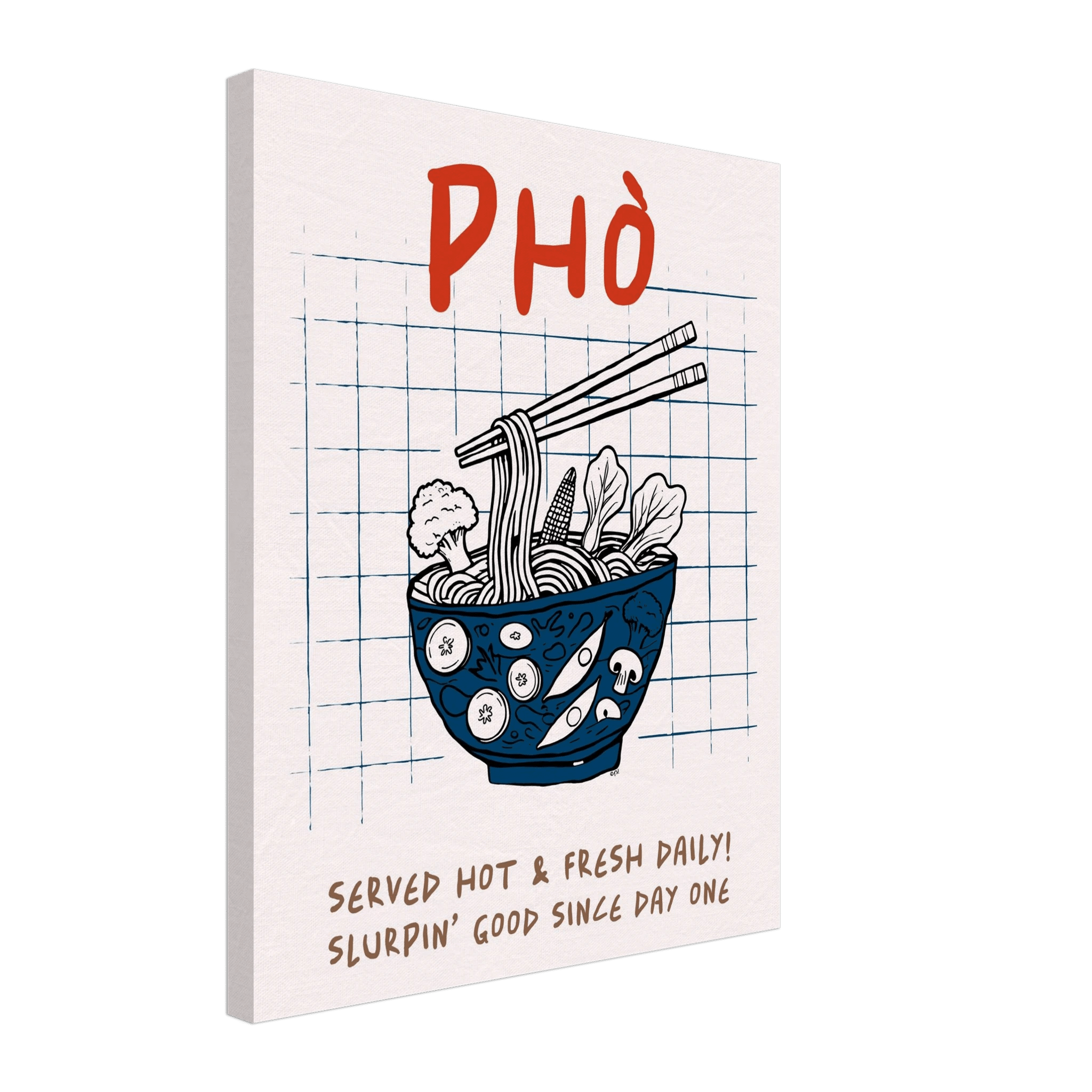 Pho Poster – Slurpin’ Good Vietnamese Kitchen Wall Art Print (Digital & Printed Options) - Evergreen Posters