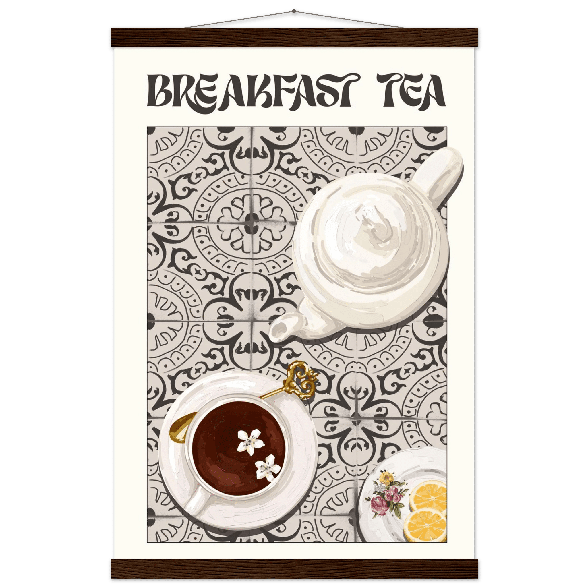 Breakfast Tea Poster – Cozy Kitchen Wall Art Print (Digital & Printed Options) - Evergreen Posters