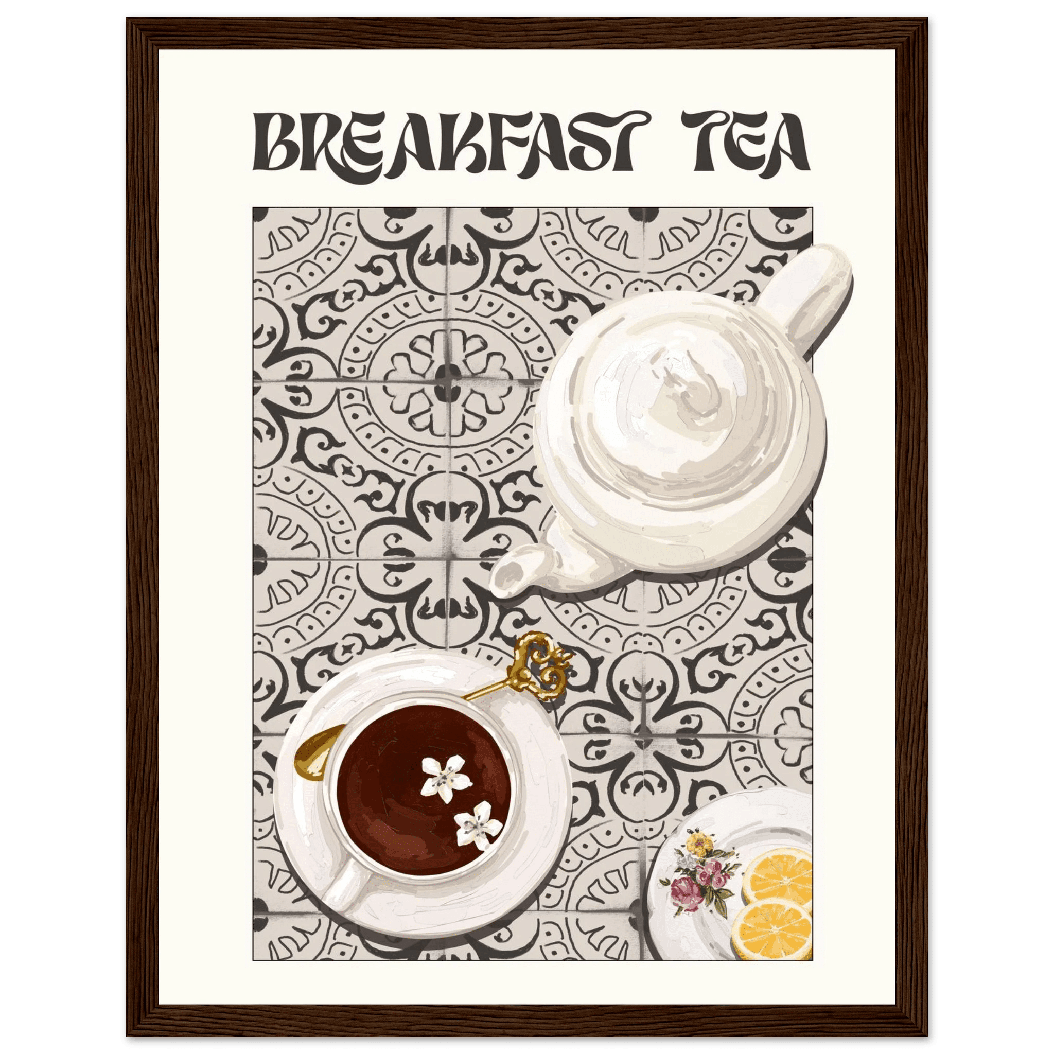 Breakfast Tea Poster – Cozy Kitchen Wall Art Print (Digital & Printed Options) - Evergreen Posters