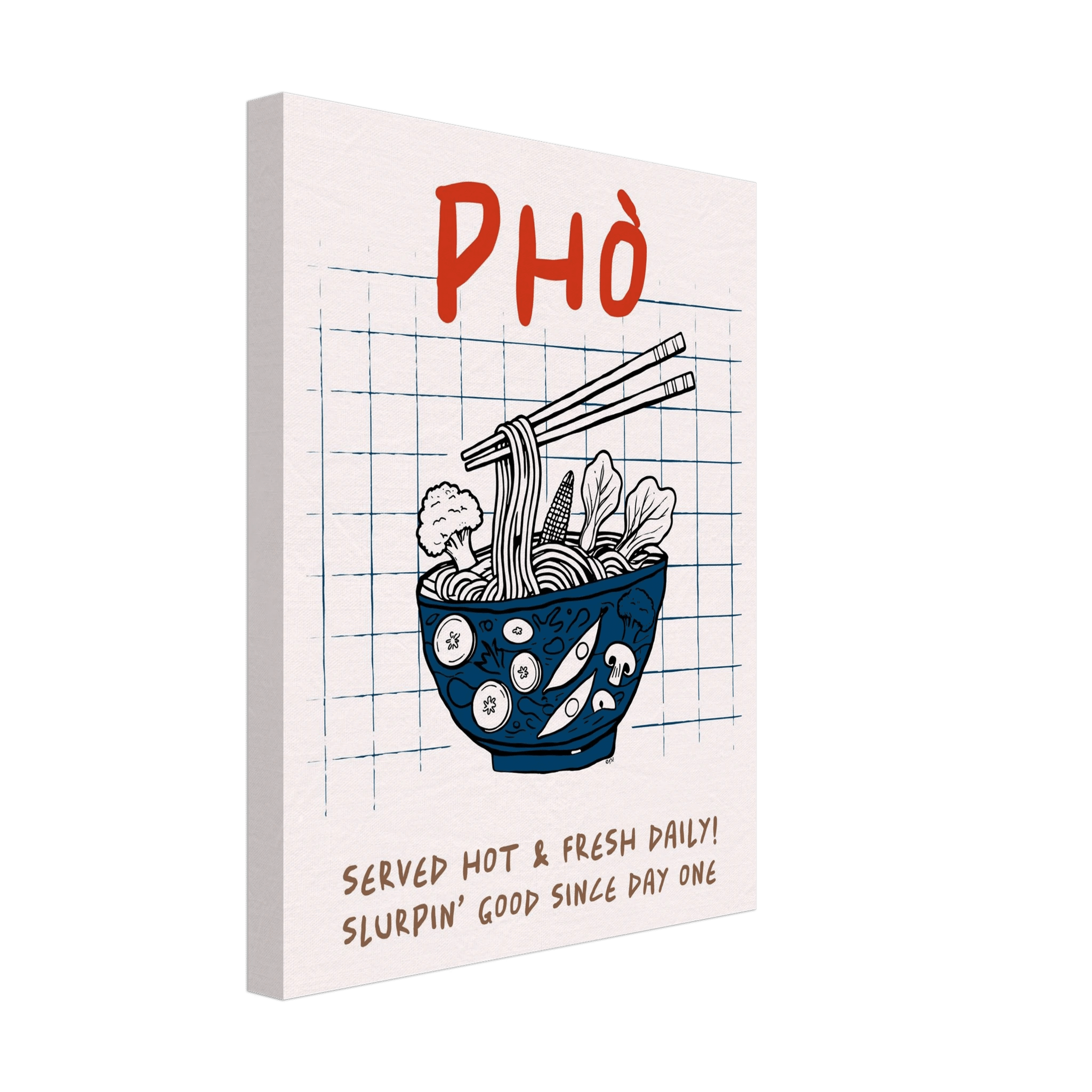 Pho Poster – Slurpin’ Good Vietnamese Kitchen Wall Art Print (Digital & Printed Options) - Evergreen Posters