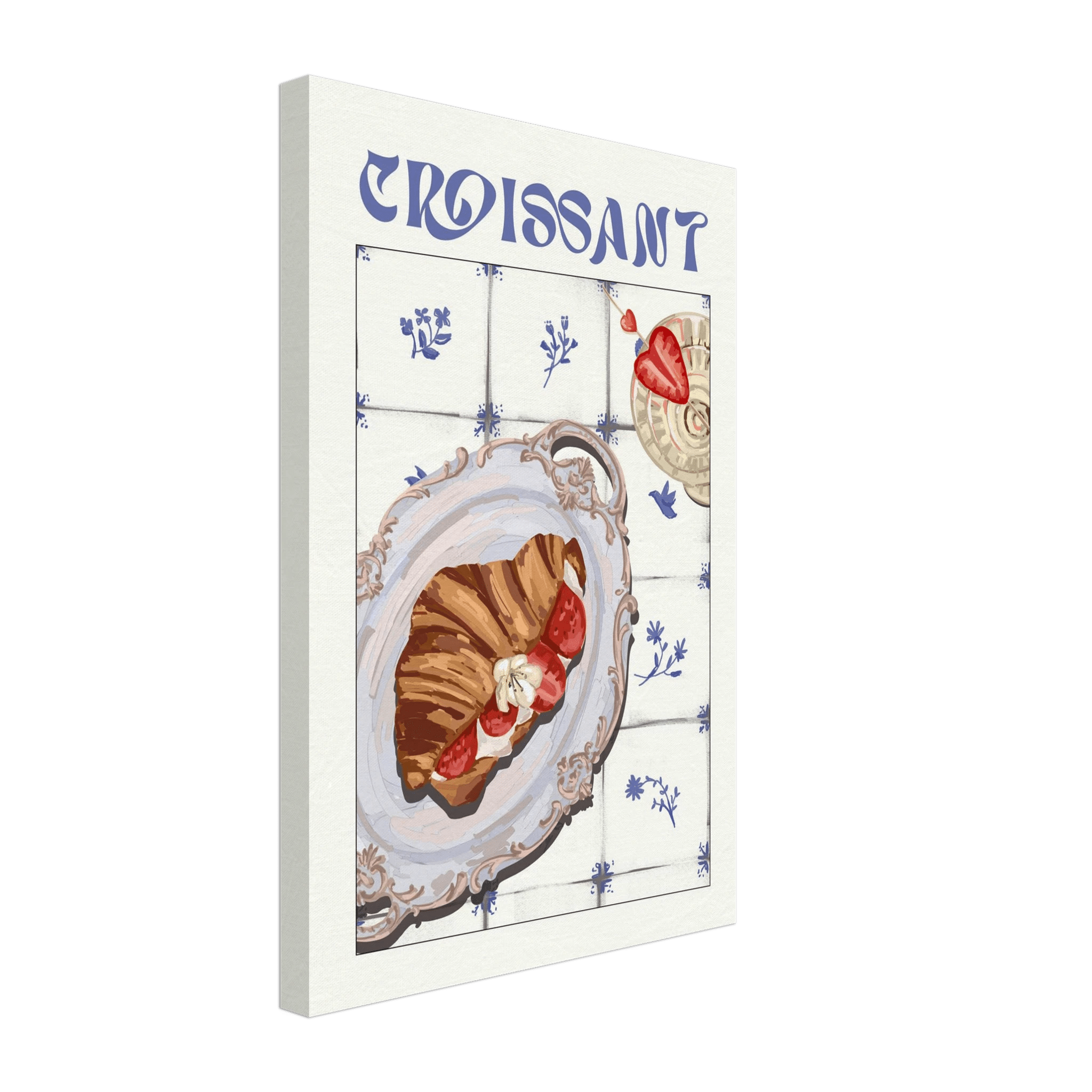 Croissant Poster – Charming French Breakfast Kitchen Wall Art Print (Digital & Printed Options) - Evergreen Posters
