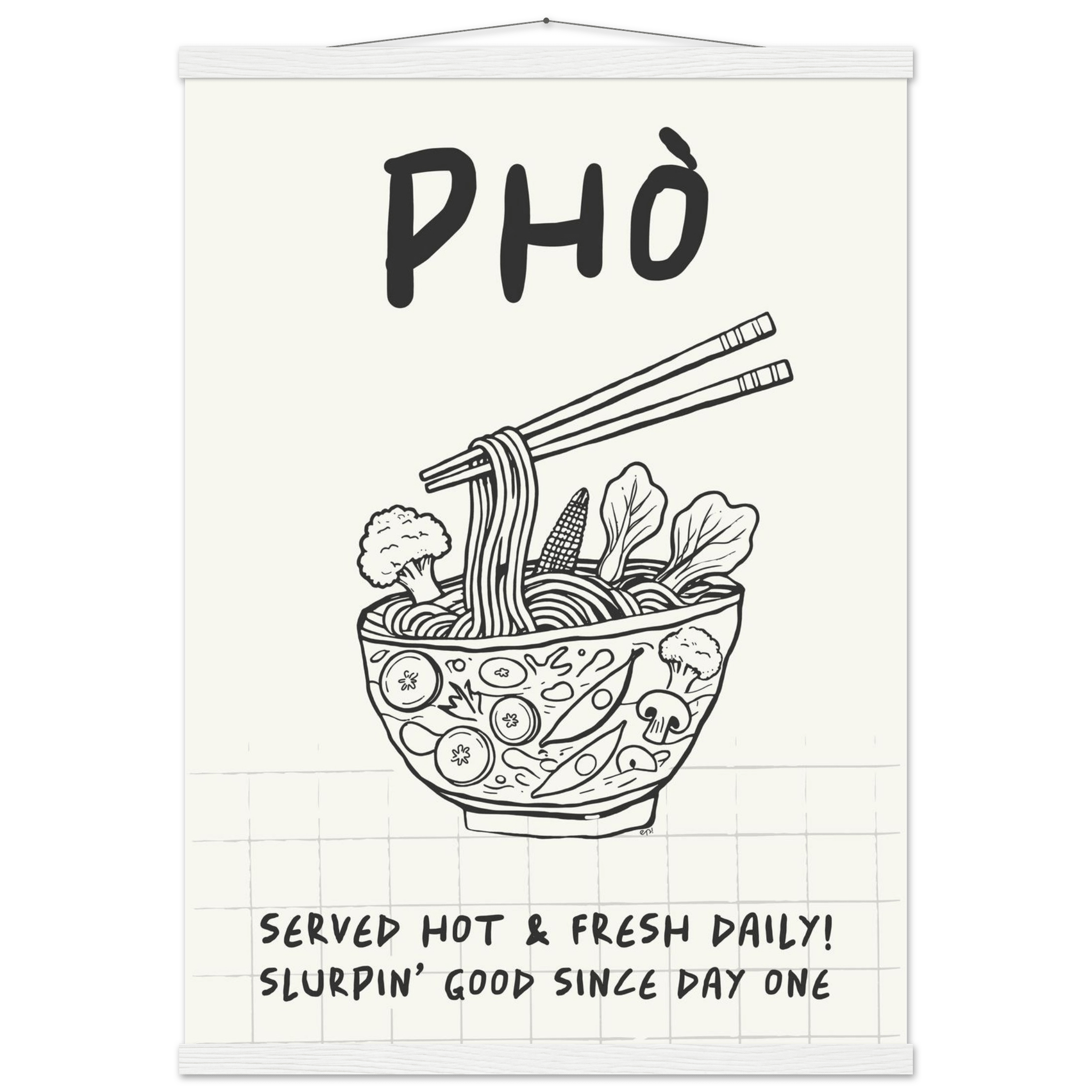 Pho Poster – Slurpin’ Good Vietnamese Kitchen Wall Art Print (Digital & Printed Options) - Evergreen Posters