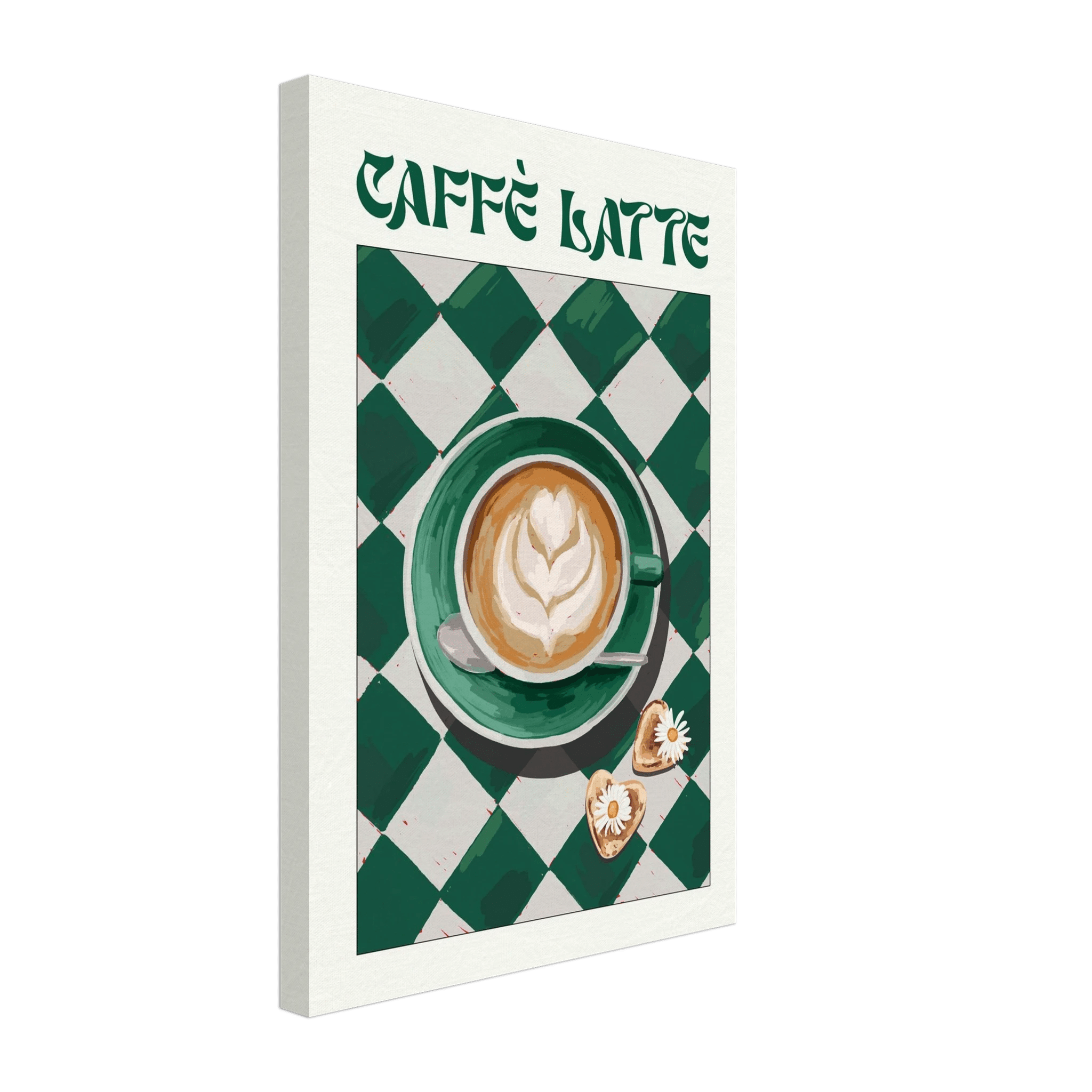 Caffè Latte Poster – Playful Coffee Kitchen Wall Art Print (Digital & Printed Options) - Evergreen Posters