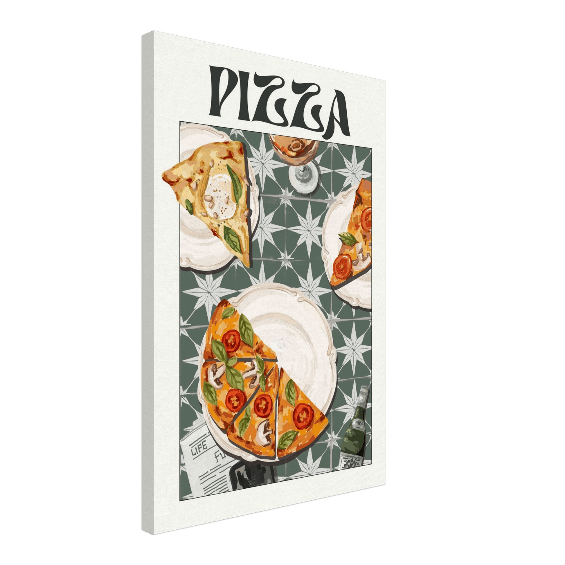 Pizza Poster – Playful Italian Kitchen Wall Art Print (Digital & Printed Options) - Evergreen Posters