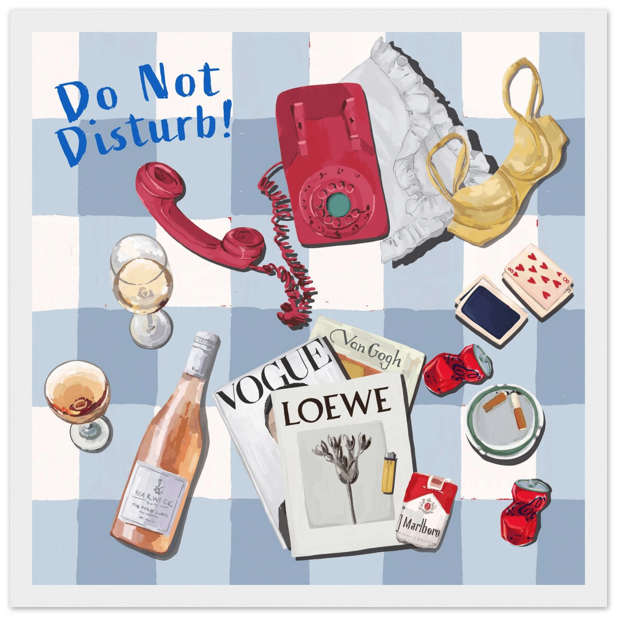 Do Not Disturb Poster | Dopamine Wall Art | Retro Bedroom Quote Print - Evergreen Posters - 12