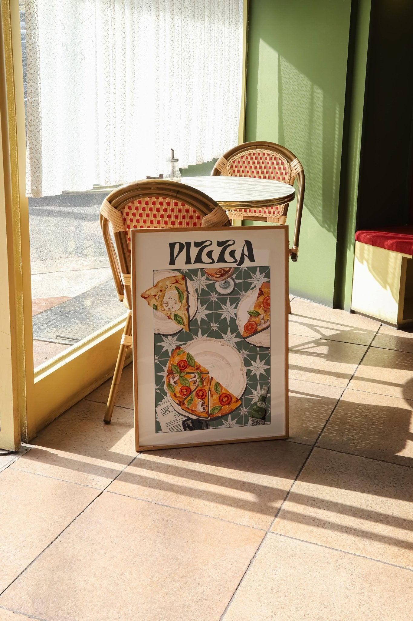 Pizza Poster – Playful Italian Kitchen Wall Art Print (Digital & Printed Options) - Evergreen Posters