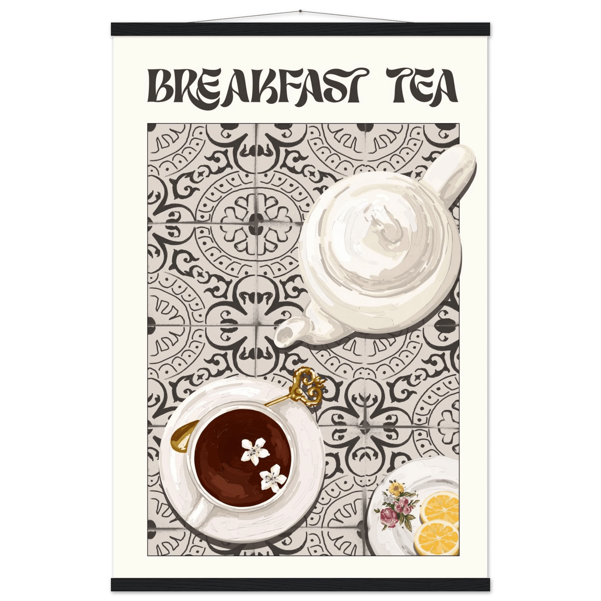 Breakfast Tea Poster – Cozy Kitchen Wall Art Print (Digital & Printed Options) - Evergreen Posters