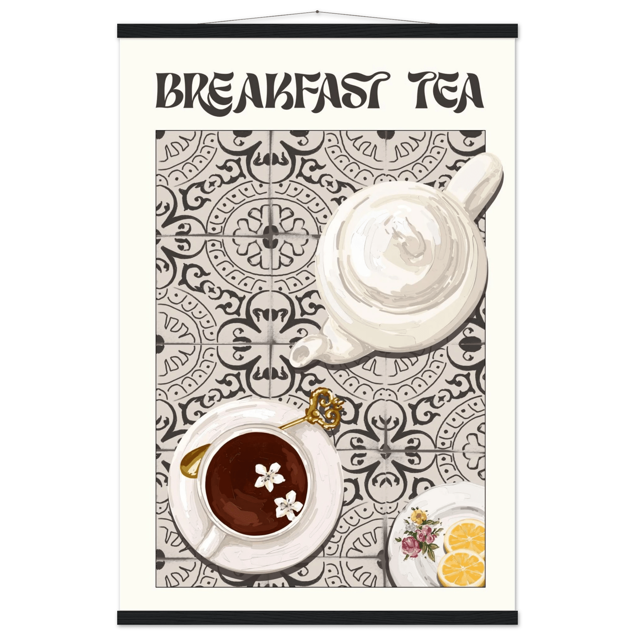 Breakfast Tea Poster – Cozy Kitchen Wall Art Print (Digital & Printed Options) - Evergreen Posters