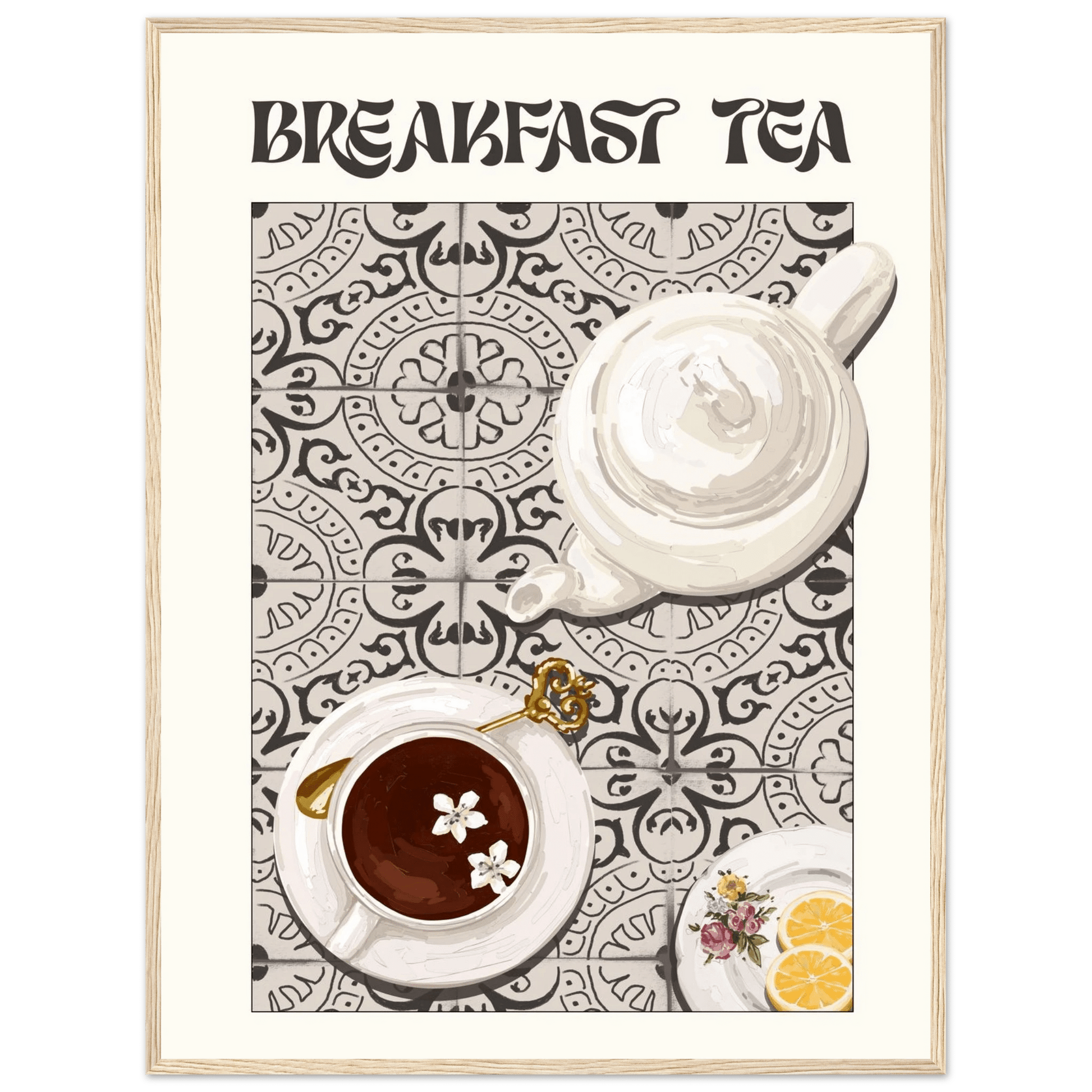 Breakfast Tea Poster – Cozy Kitchen Wall Art Print (Digital & Printed Options) - Evergreen Posters