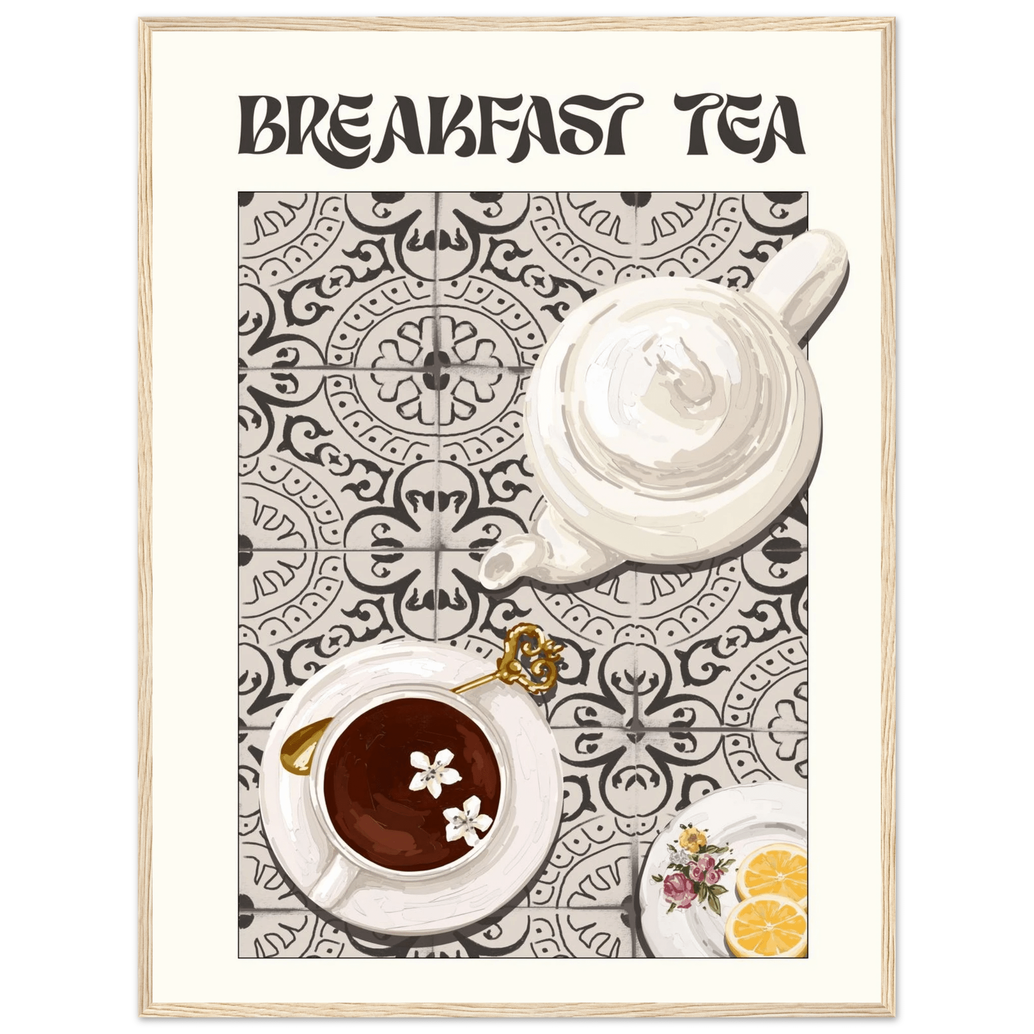 Breakfast Tea Poster – Cozy Kitchen Wall Art Print (Digital & Printed Options) - Evergreen Posters