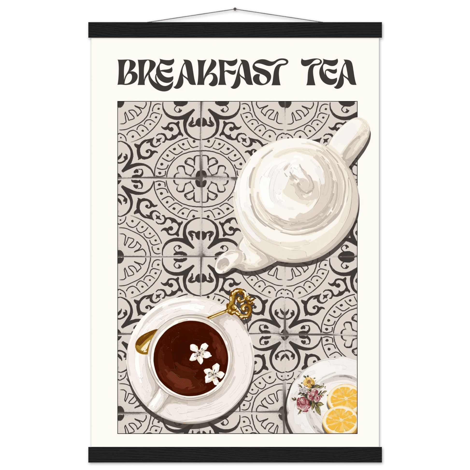 Breakfast Tea Poster – Cozy Kitchen Wall Art Print (Digital & Printed Options) - Evergreen Posters