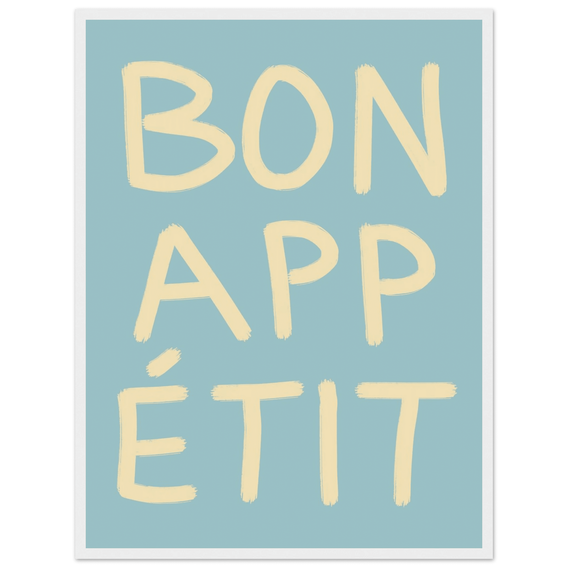 Bon Appétit Kitchen Poster | French Typography Wall Art | Retro Dining Room Print Decor - Evergreen Posters