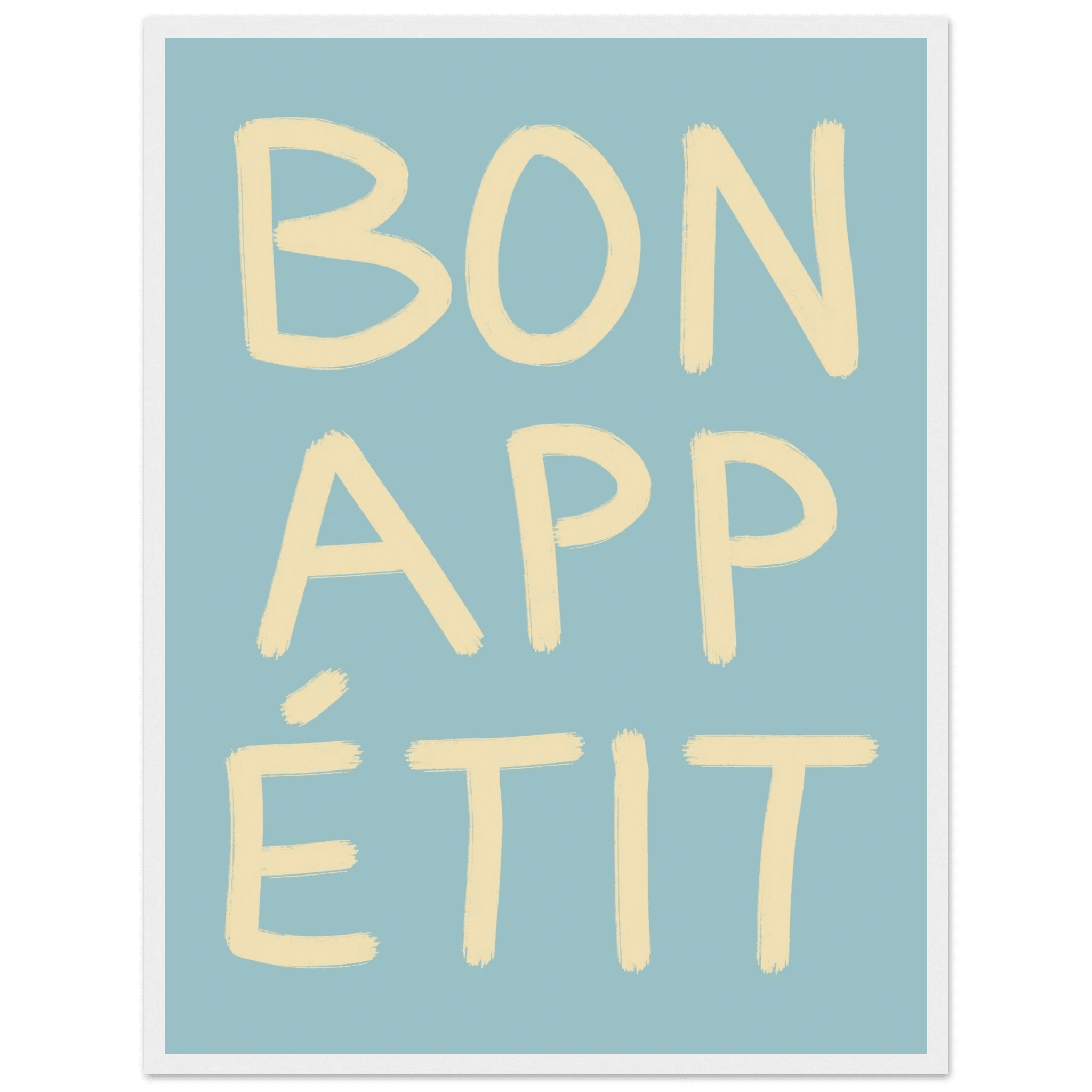 Bon Appétit Kitchen Poster | French Typography Wall Art | Retro Dining Room Print Decor - Evergreen Posters