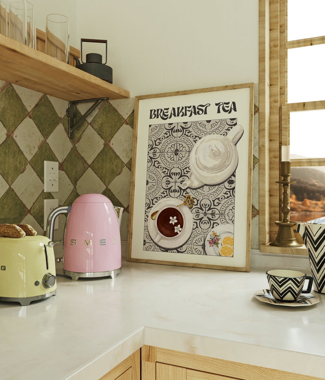 Breakfast Tea Poster – Cozy Kitchen Wall Art Print (Digital & Printed Options) - Evergreen Posters