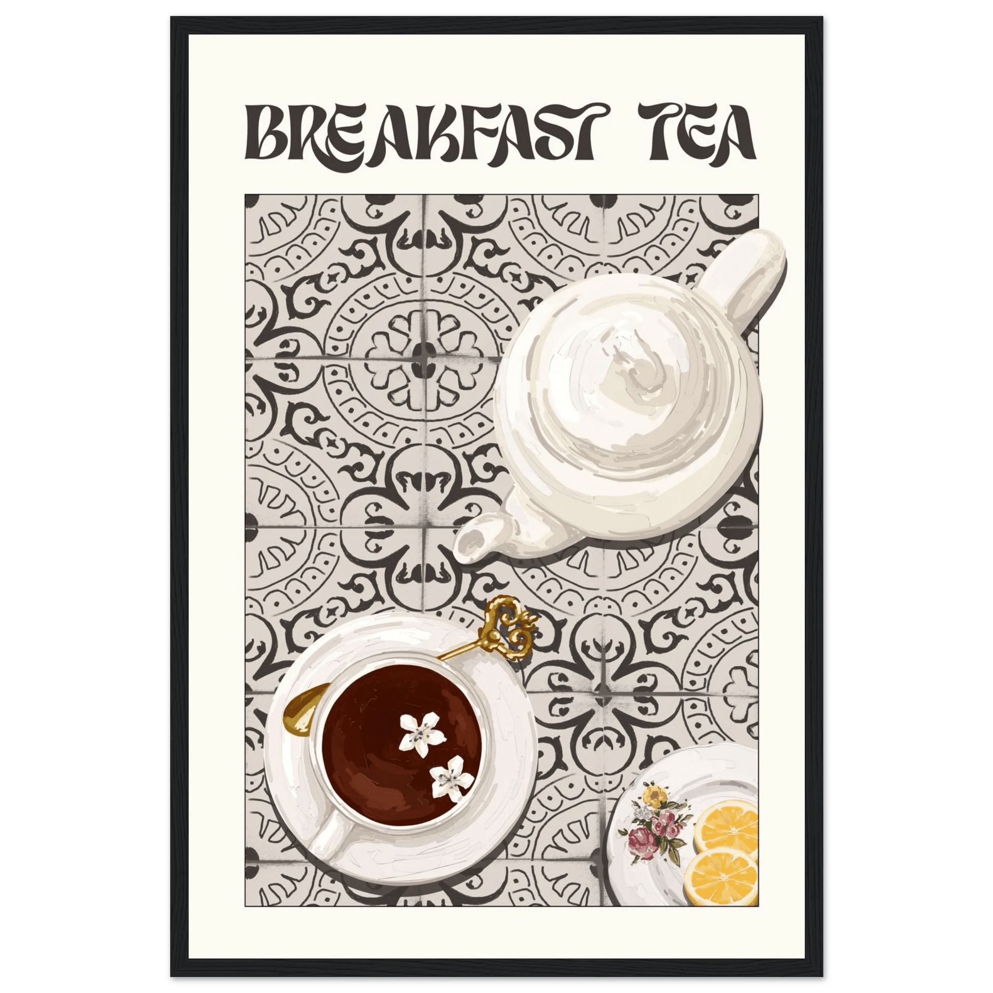 Breakfast Tea Poster – Cozy Kitchen Wall Art Print (Digital & Printed Options) - Evergreen Posters