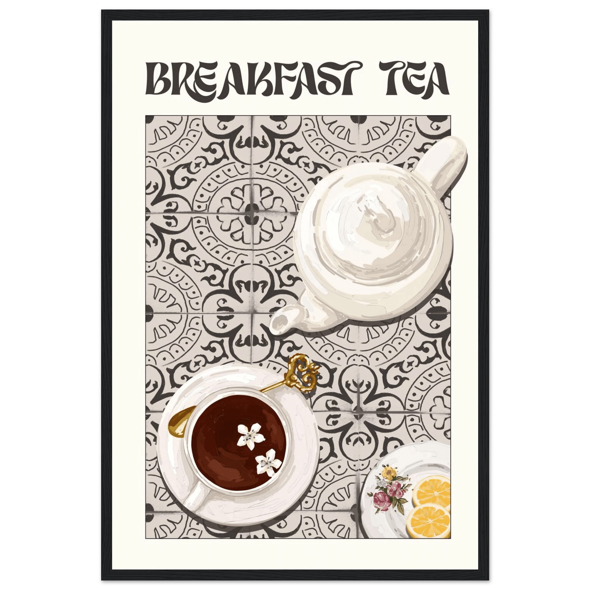 Breakfast Tea Poster – Cozy Kitchen Wall Art Print (Digital & Printed Options) - Evergreen Posters