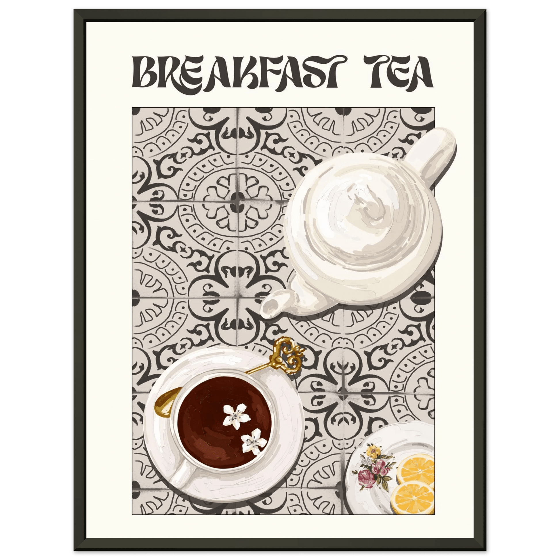 Breakfast Tea Poster – Cozy Kitchen Wall Art Print (Digital & Printed Options) - Evergreen Posters