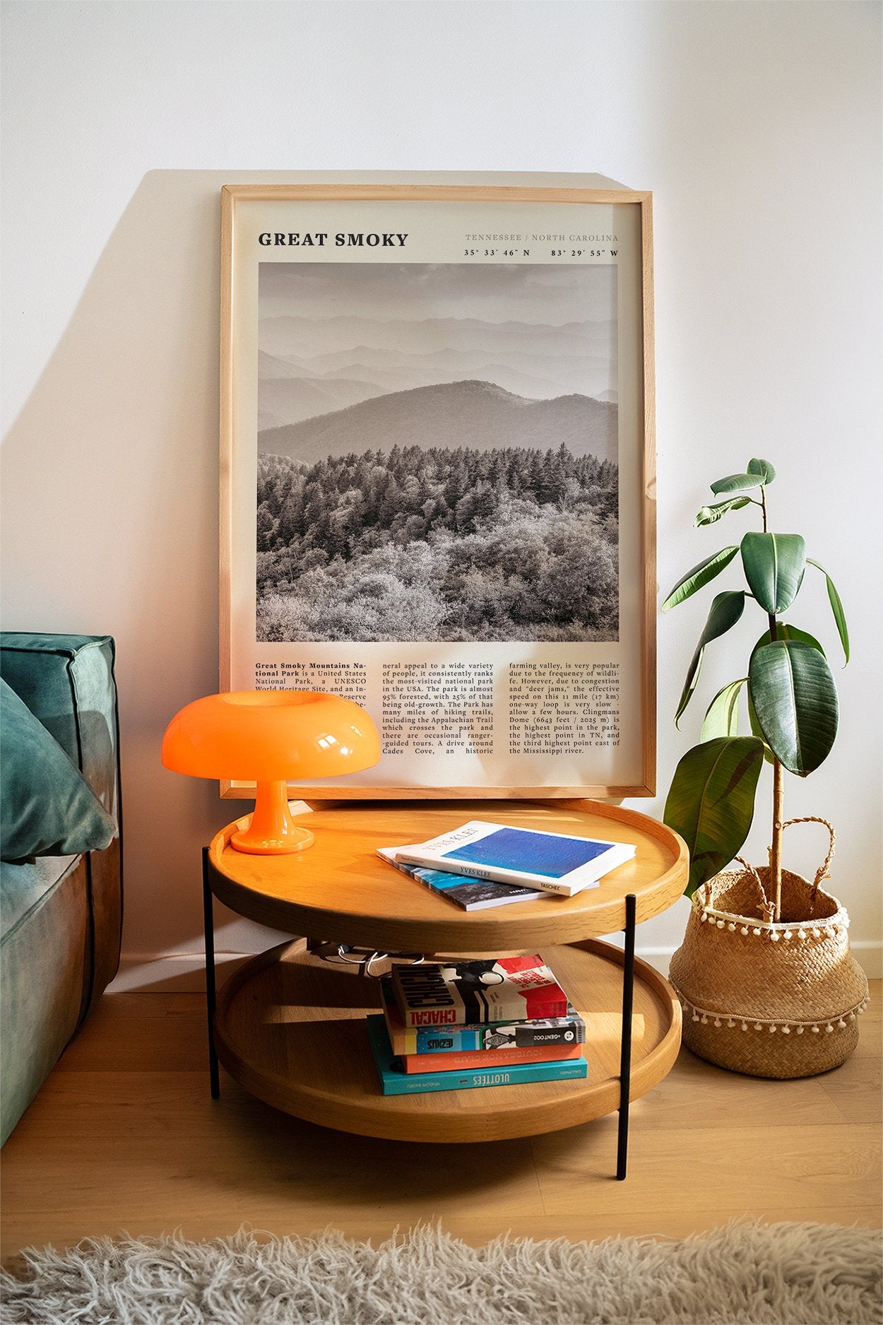 Great Smoky Mountains Poster | Black & White National Park Wall Art | Tennessee Print - Evergreen Posters