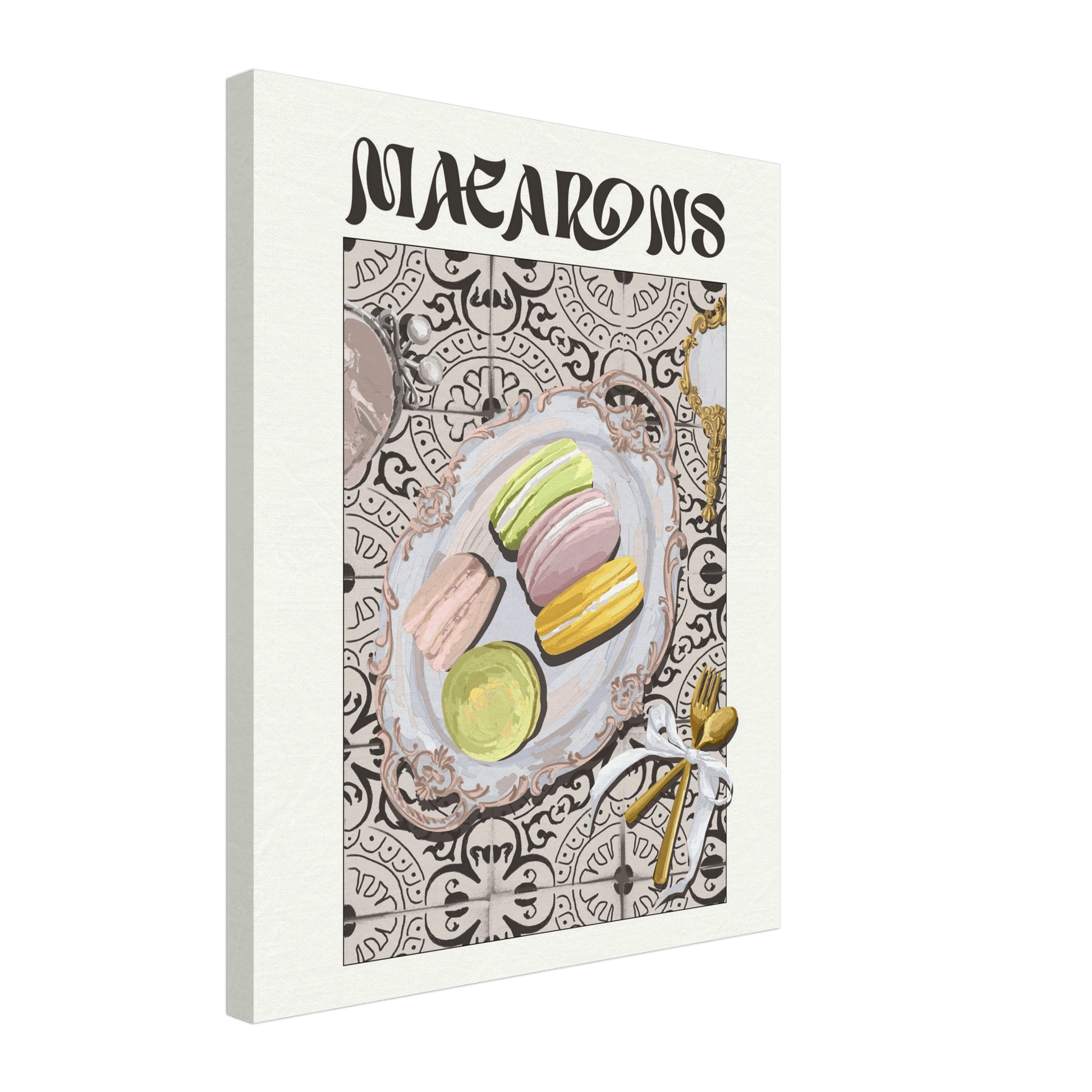Macarons Poster – Playful French Patisserie Kitchen Wall Art Print (Digital & Printed Options) - Evergreen Posters
