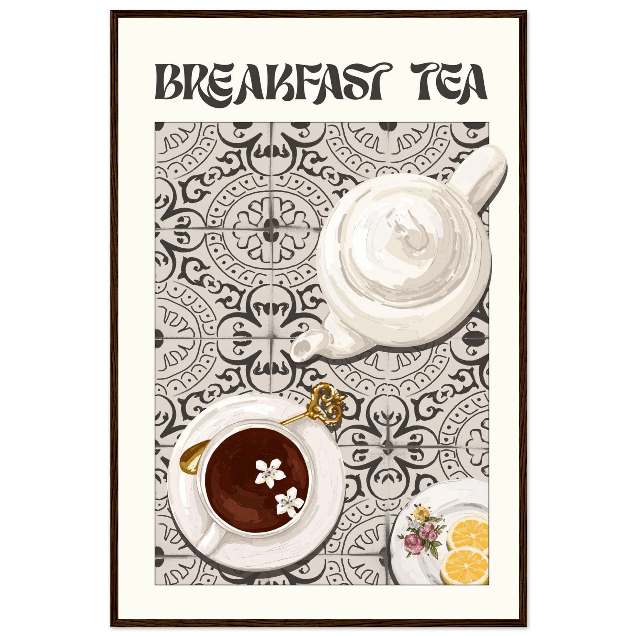 Breakfast Tea Poster – Cozy Kitchen Wall Art Print (Digital & Printed Options) - Evergreen Posters