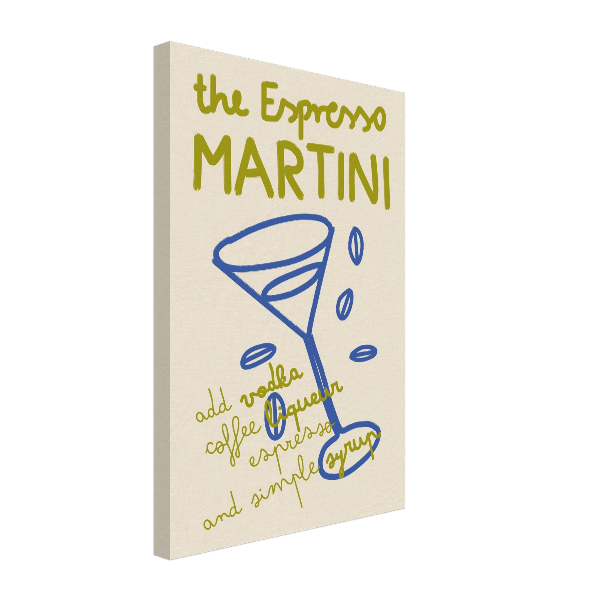 Espresso Martini Print | Cocktail Recipe Wall Art | Kitchen Bar Poster - Evergreen Posters