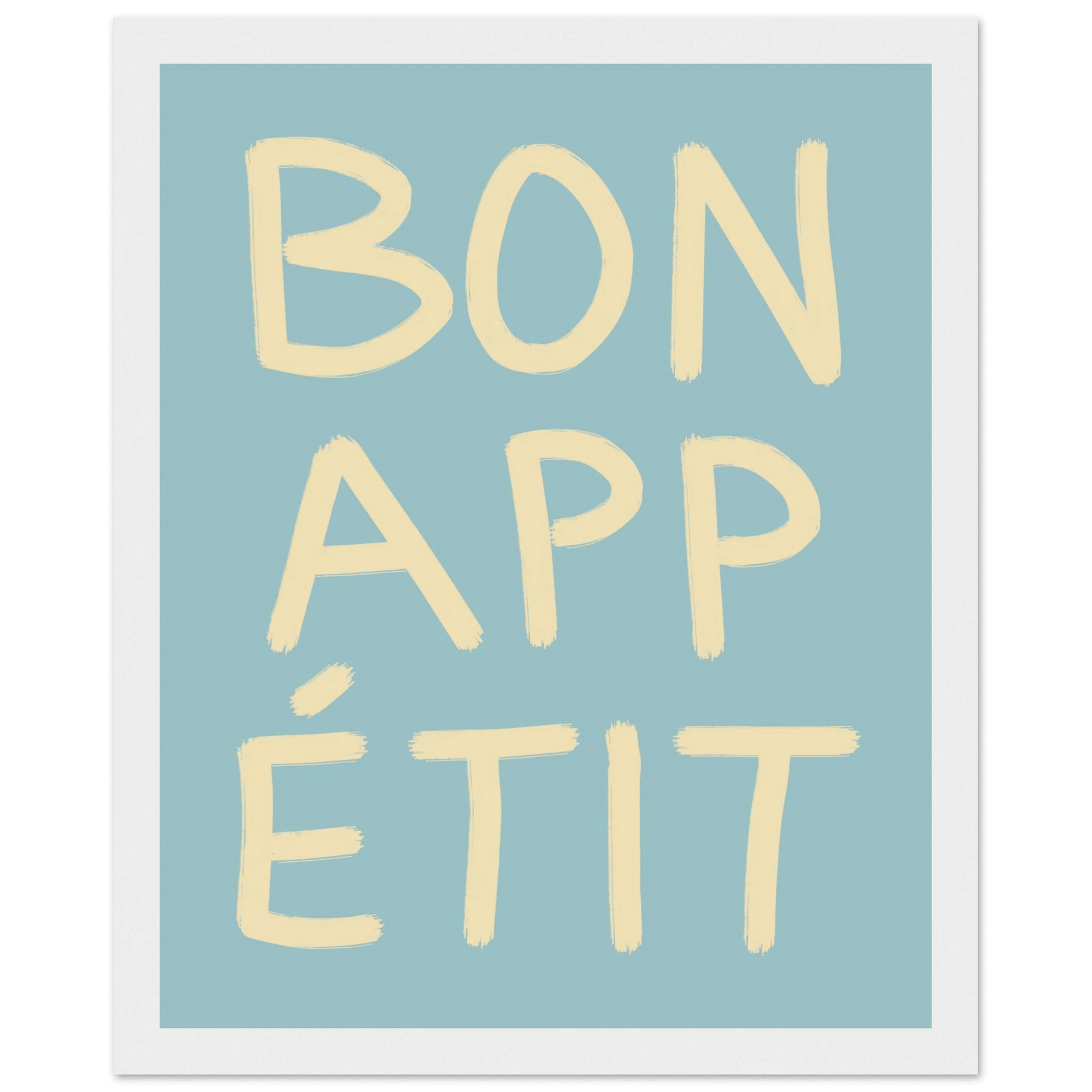 Bon Appétit Kitchen Poster | French Typography Wall Art | Retro Dining Room Print Decor - Evergreen Posters