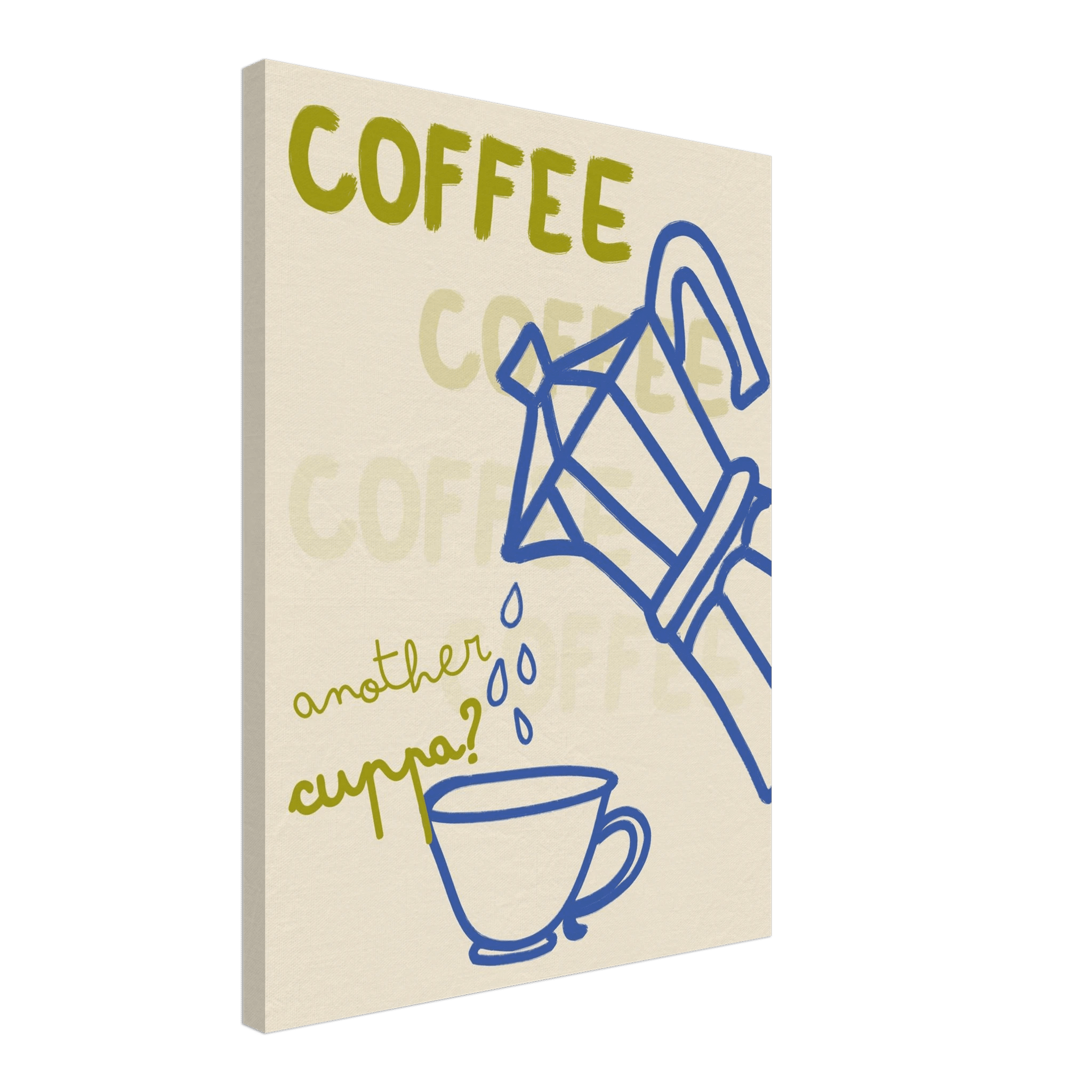 Coffee Print | Another Cuppa Moka Pot Wall Art | Kitchen Coffee Poster - Evergreen Posters