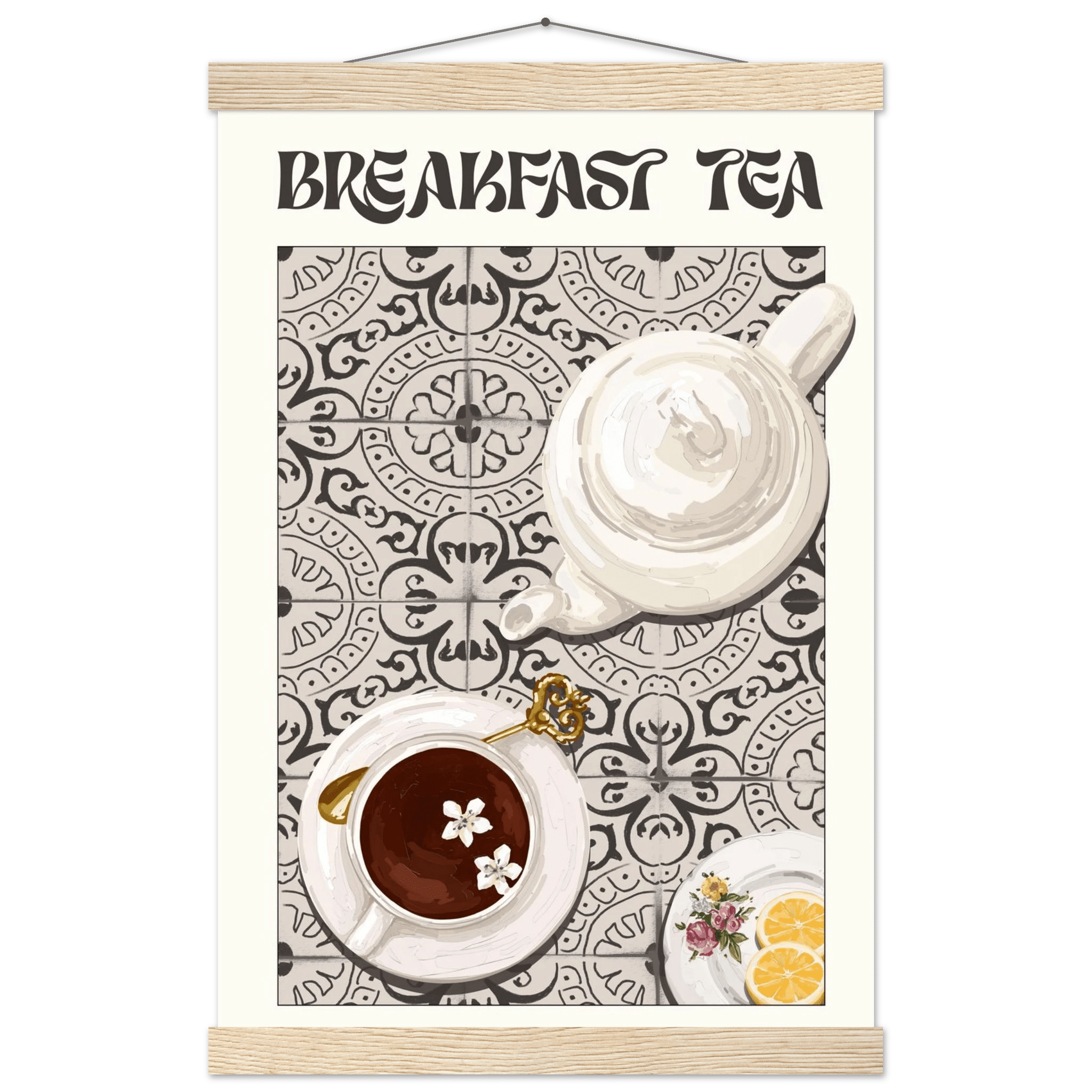 Breakfast Tea Poster – Cozy Kitchen Wall Art Print (Digital & Printed Options) - Evergreen Posters