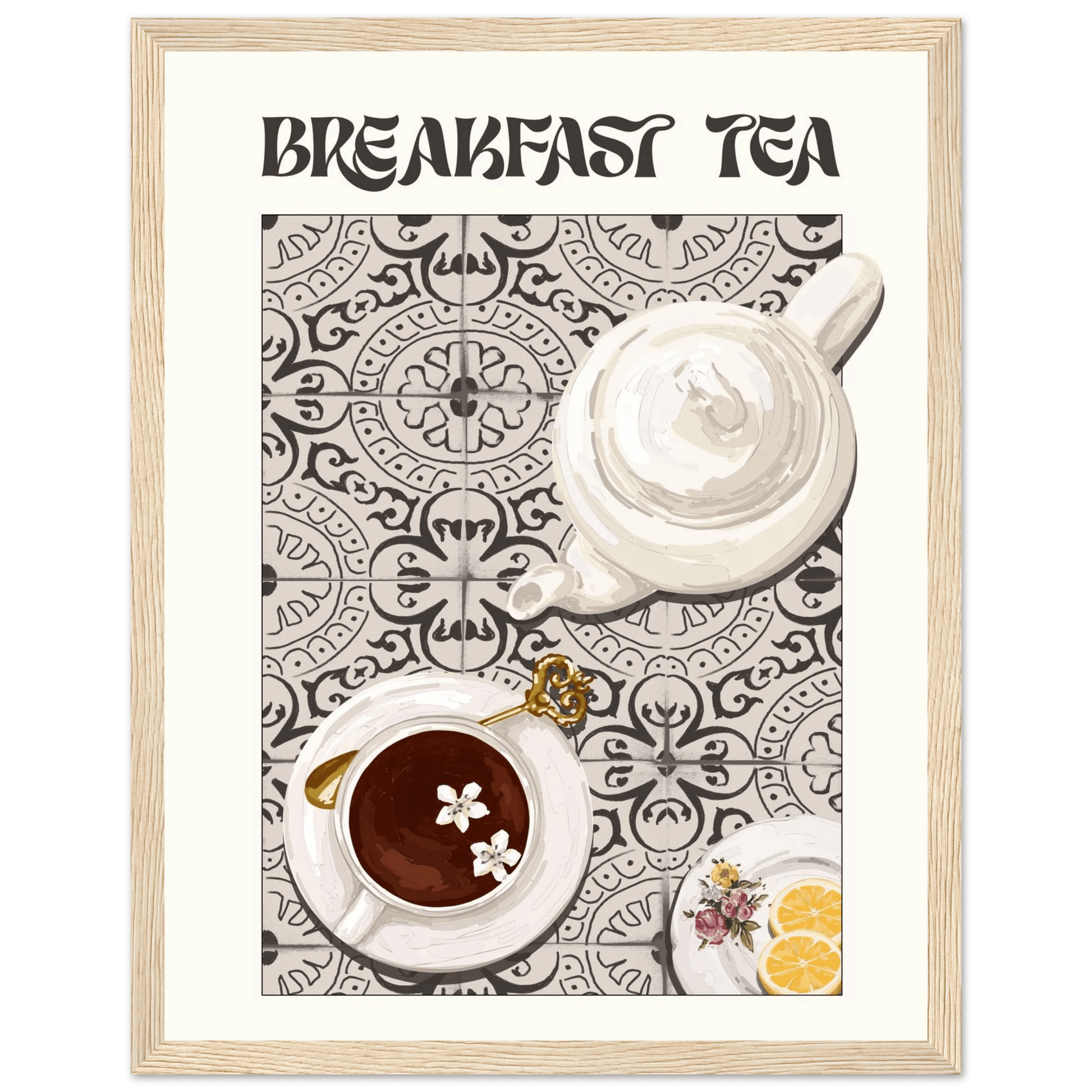 Breakfast Tea Poster – Cozy Kitchen Wall Art Print (Digital & Printed Options) - Evergreen Posters