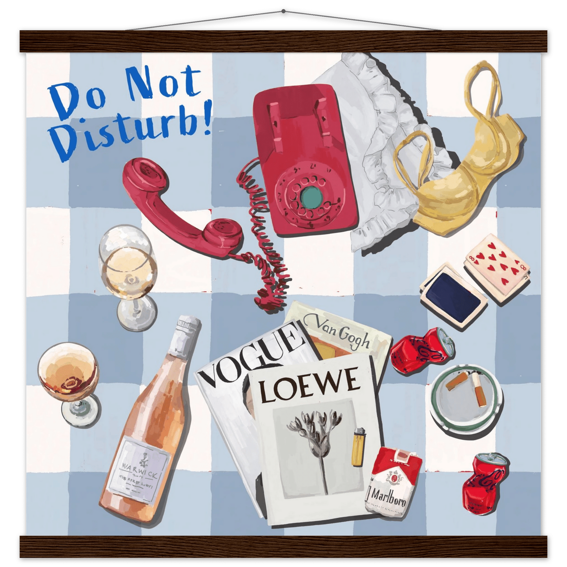 Do Not Disturb Poster | Dopamine Wall Art | Retro Bedroom Quote Print - Evergreen Posters - 31