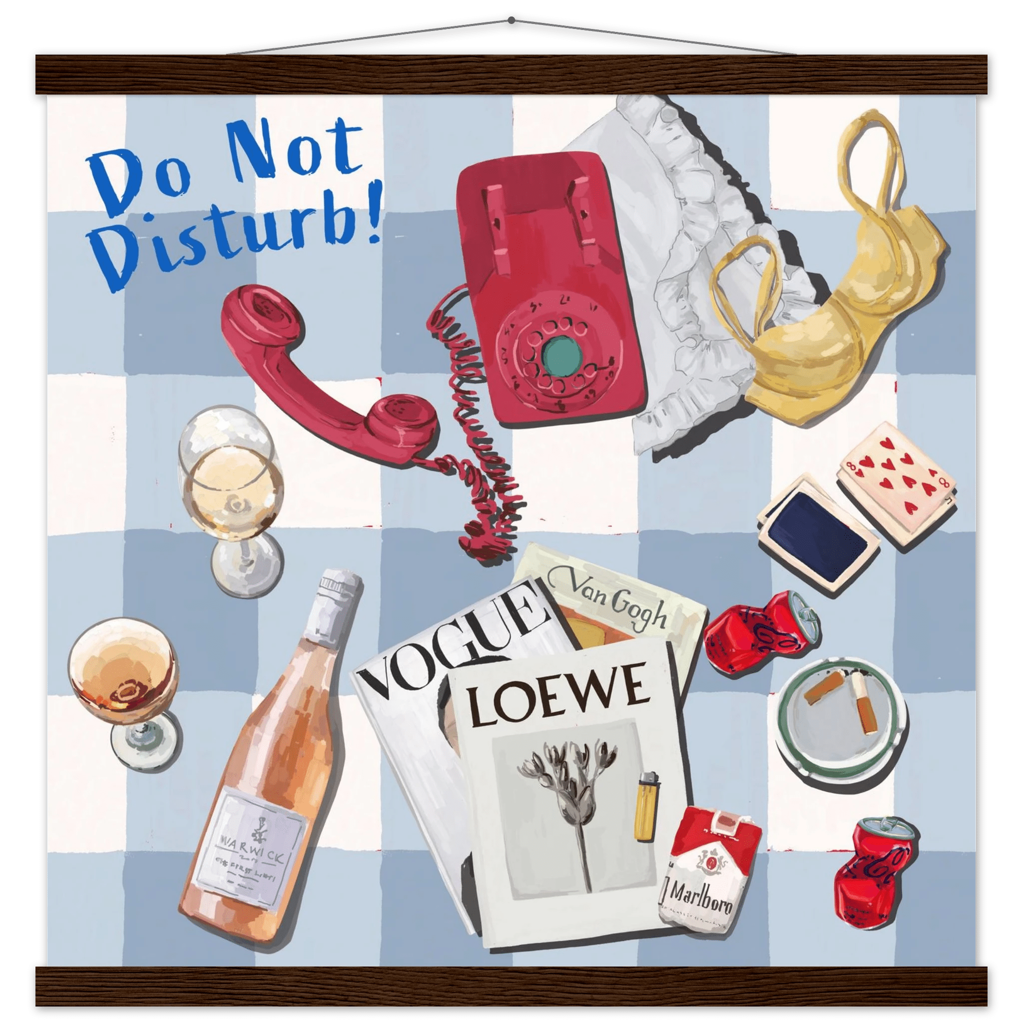 Do Not Disturb Poster | Dopamine Wall Art | Retro Bedroom Quote Print - Evergreen Posters - 31