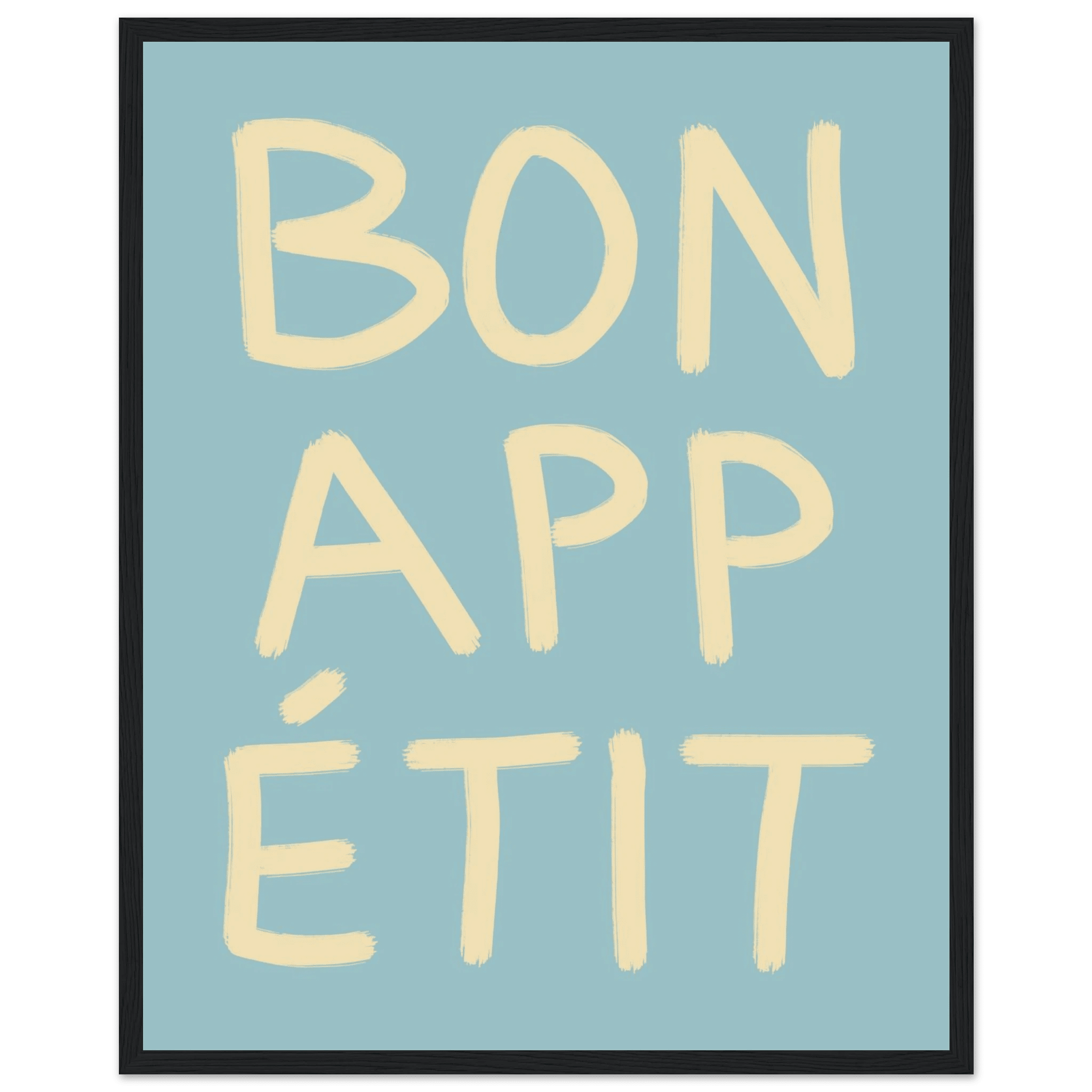 Bon Appétit Kitchen Poster | French Typography Wall Art | Retro Dining Room Print Decor - Evergreen Posters