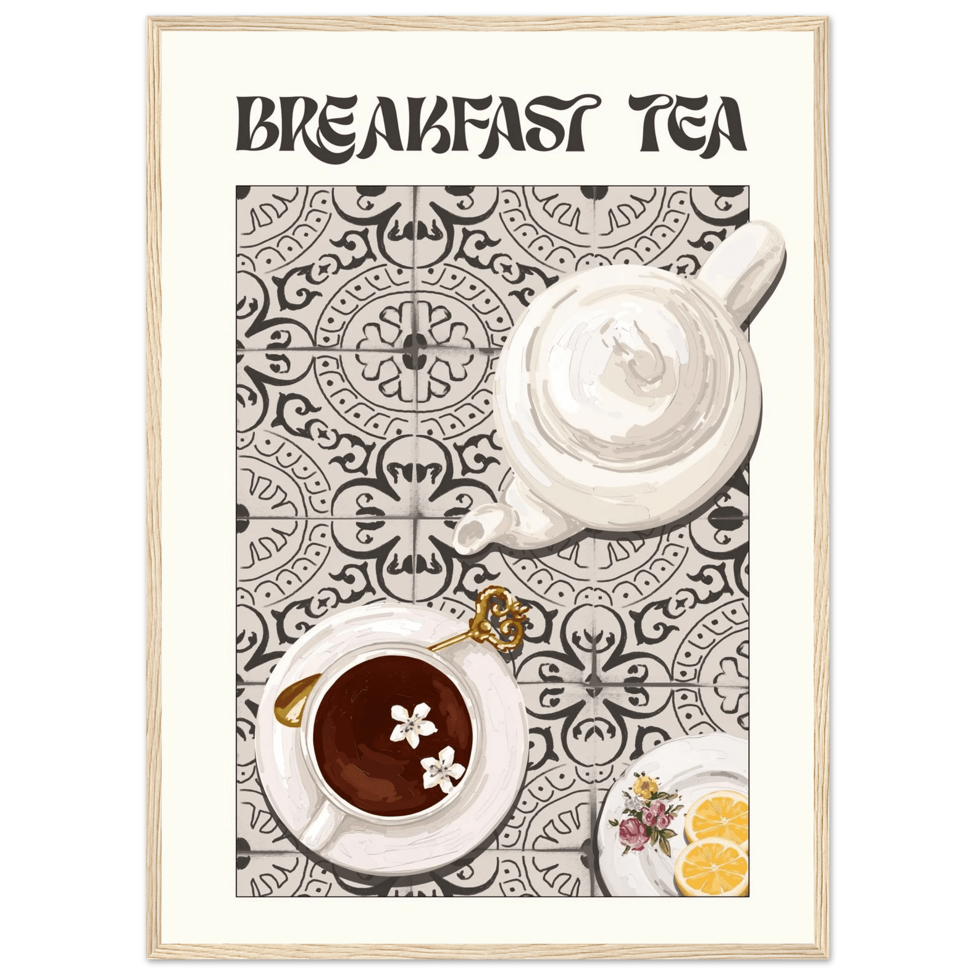 Breakfast Tea Poster – Cozy Kitchen Wall Art Print (Digital & Printed Options) - Evergreen Posters