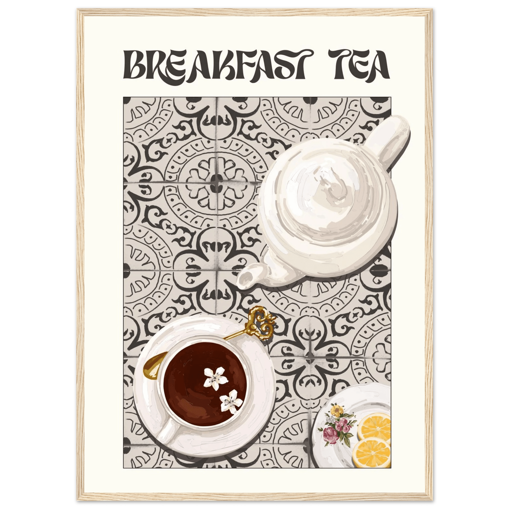 Breakfast Tea Poster – Cozy Kitchen Wall Art Print (Digital & Printed Options) - Evergreen Posters