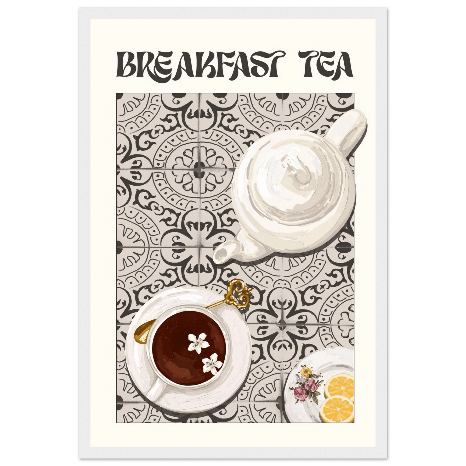 Breakfast Tea Poster – Cozy Kitchen Wall Art Print (Digital & Printed Options) - Evergreen Posters