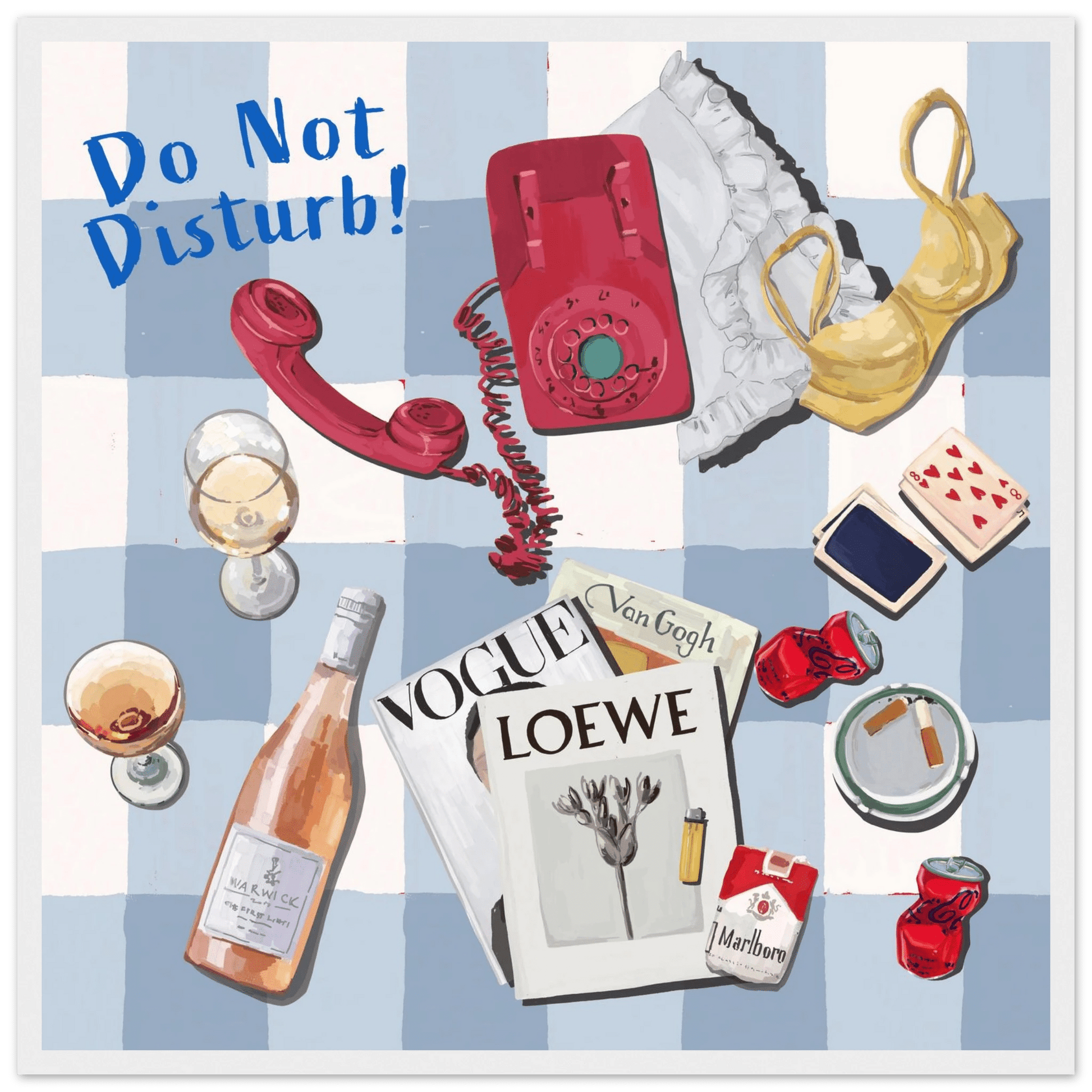 Do Not Disturb Poster | Dopamine Wall Art | Retro Bedroom Quote Print - Evergreen Posters - 7
