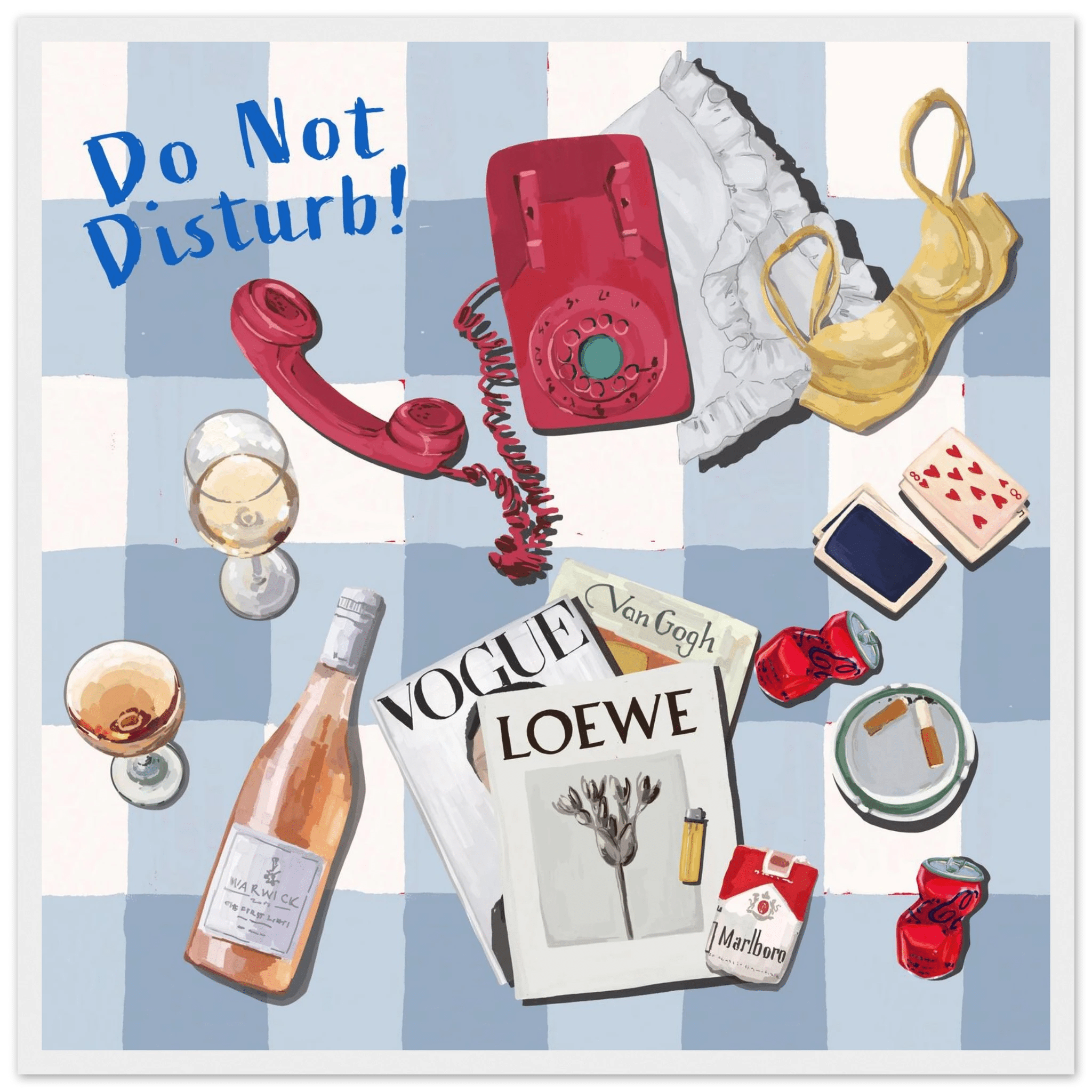 Do Not Disturb Poster | Dopamine Wall Art | Retro Bedroom Quote Print - Evergreen Posters - 7