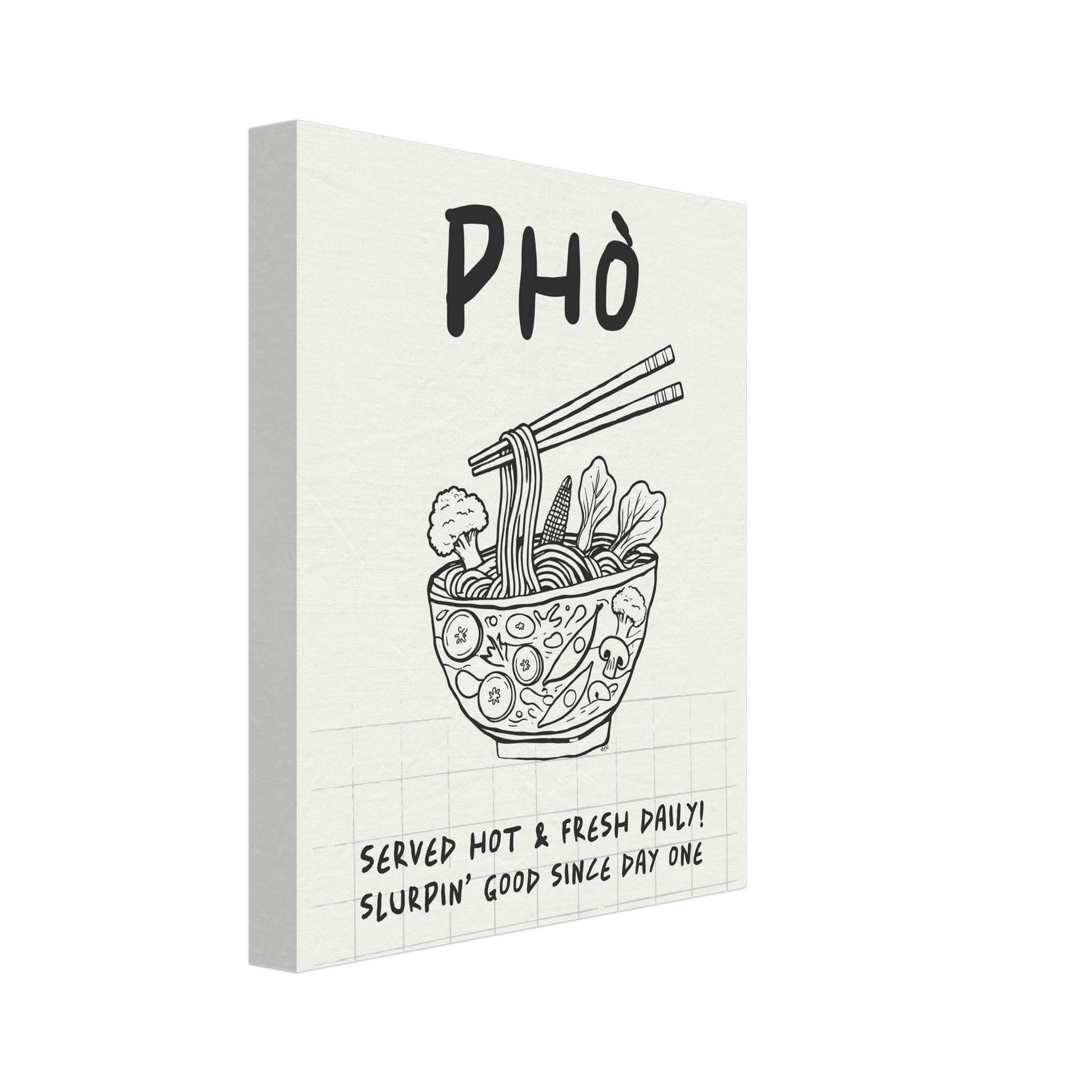 Pho Poster – Slurpin’ Good Vietnamese Kitchen Wall Art Print (Digital & Printed Options) - Evergreen Posters