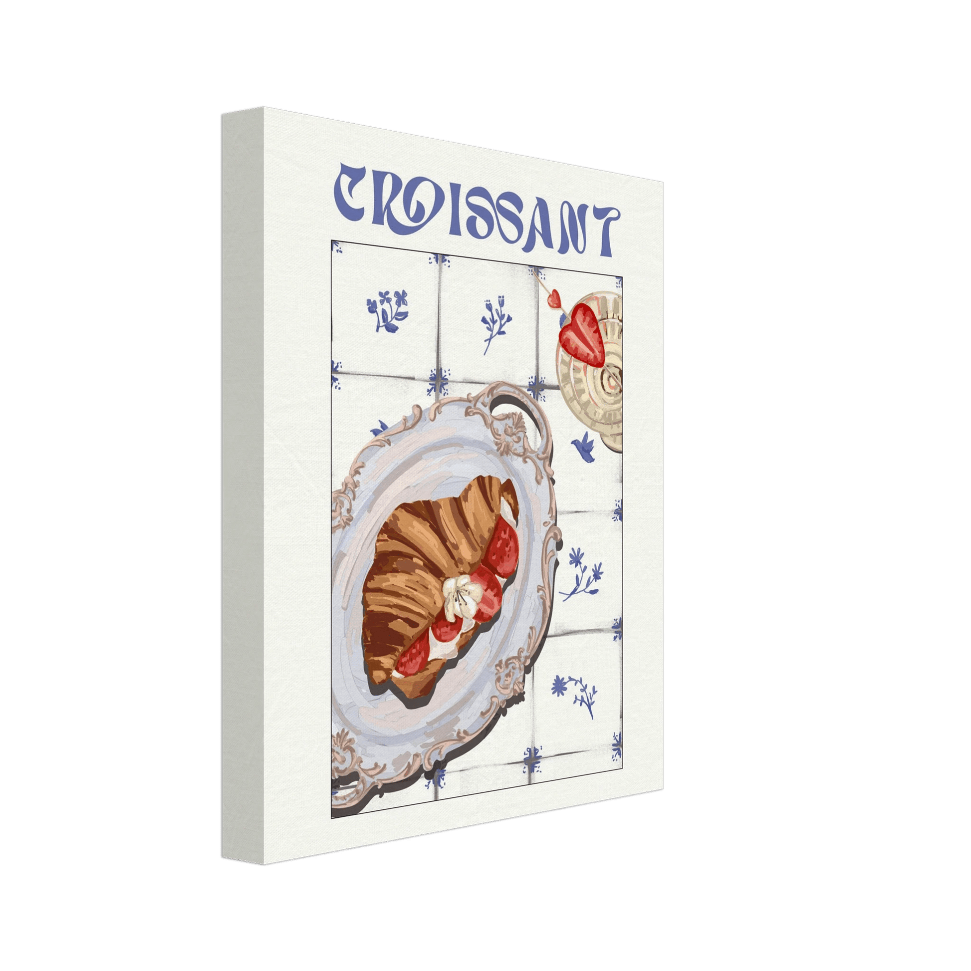 Croissant Poster – Charming French Breakfast Kitchen Wall Art Print (Digital & Printed Options) - Evergreen Posters