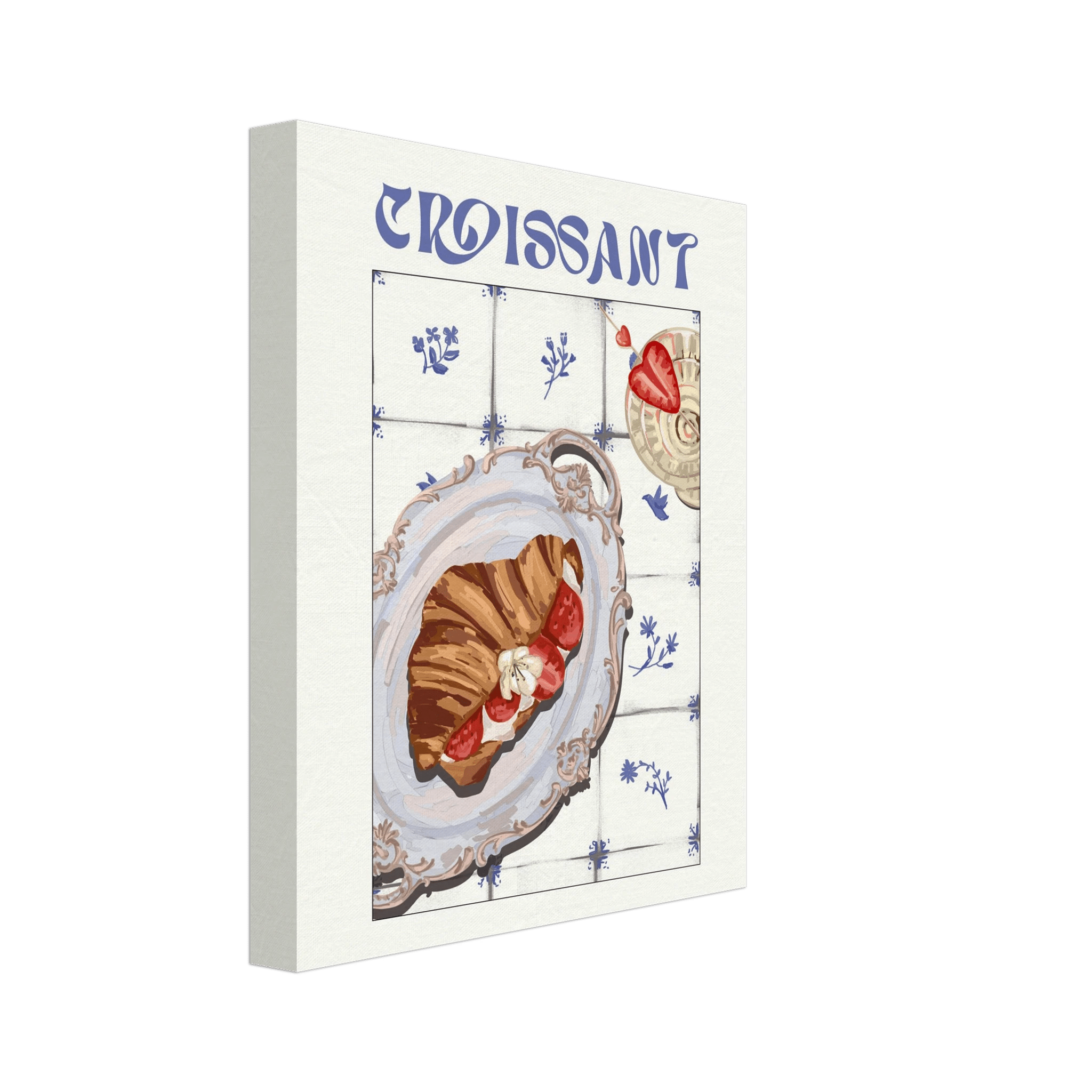 Croissant Poster – Charming French Breakfast Kitchen Wall Art Print (Digital & Printed Options) - Evergreen Posters