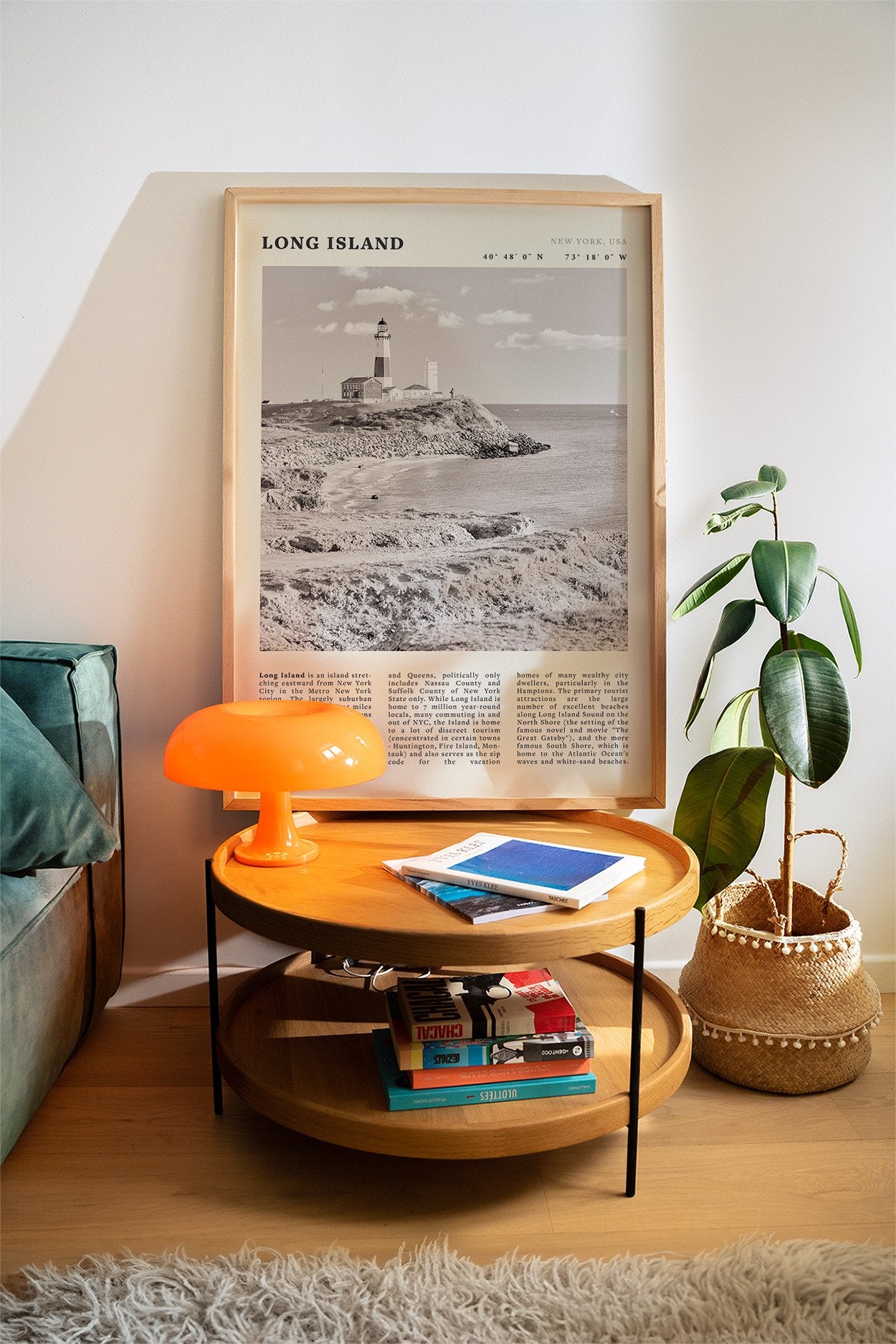 Long Island Poster | Black & White Montauk Lighthouse Wall Art | New York Print - Evergreen Posters