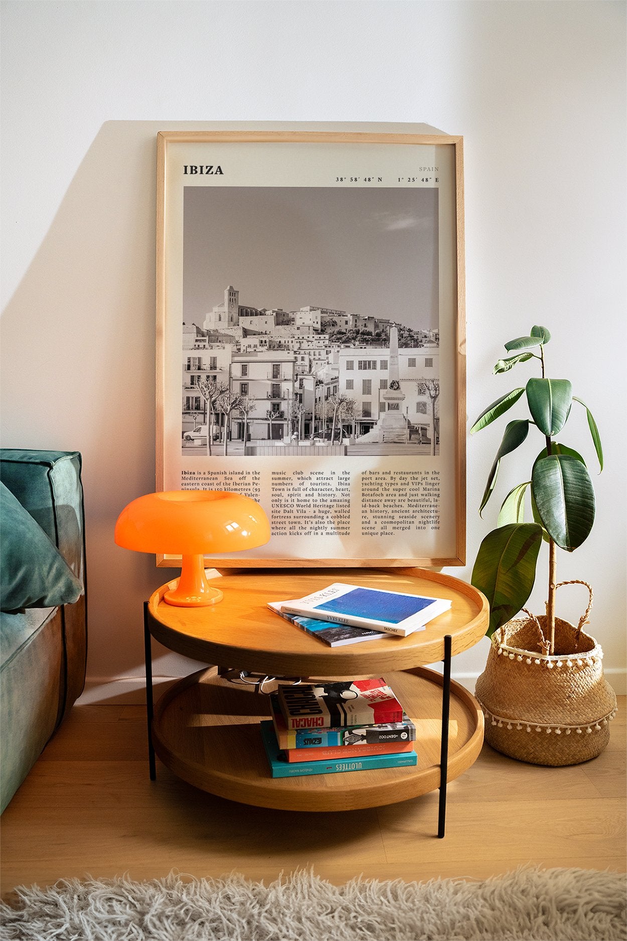 Ibiza Poster | Black & White Spanish Island Wall Art | Spain Travel Print - Evergreen Posters