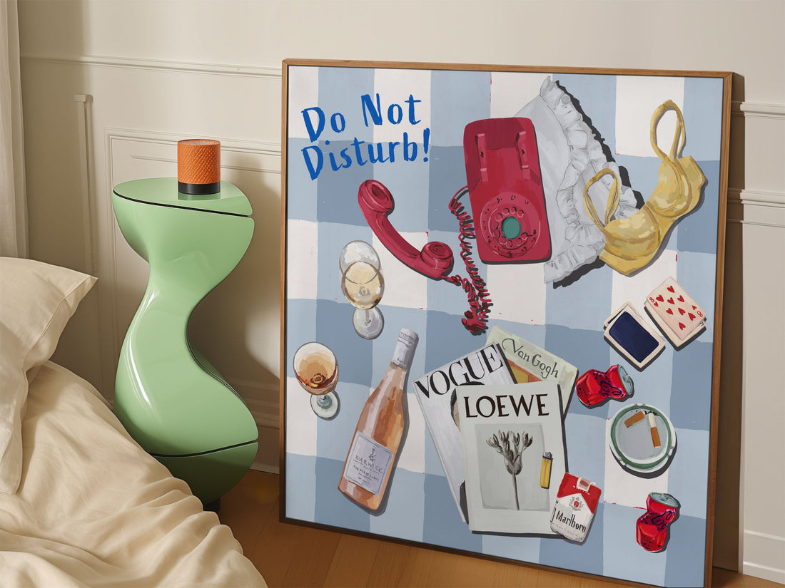 Do Not Disturb Poster | Dopamine Wall Art | Retro Bedroom Quote Print - Evergreen Posters - 1