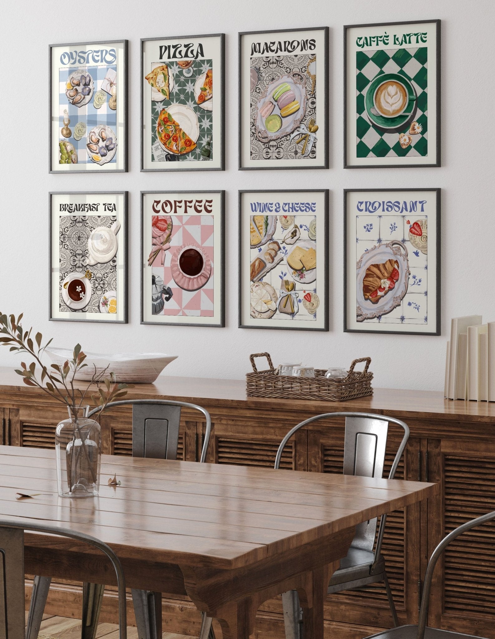 Wine & Cheese Poster – Elegant Kitchen & Dining Wall Art Print (Digital & Printed Options) - Evergreen Posters