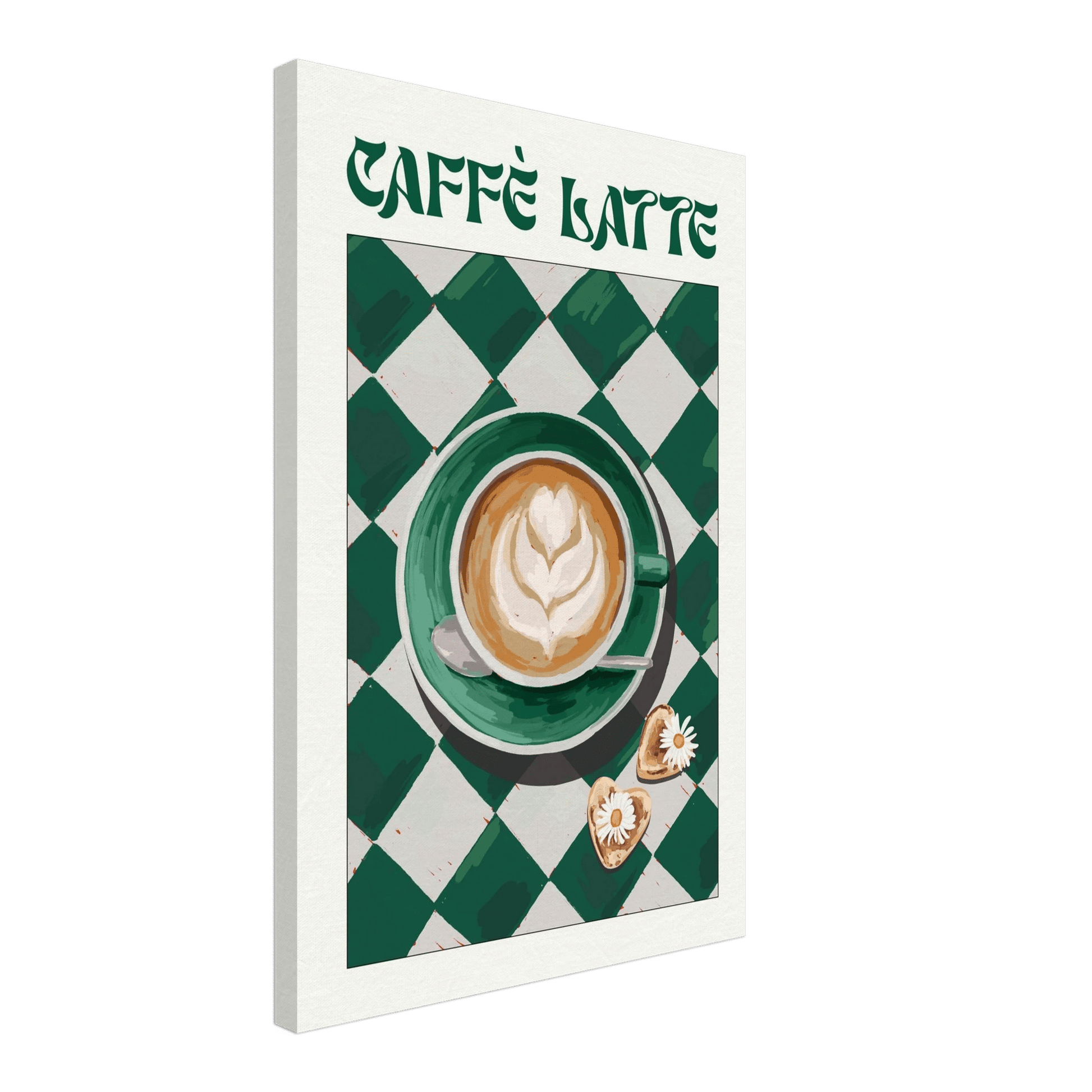 Caffè Latte Poster – Playful Coffee Kitchen Wall Art Print (Digital & Printed Options) - Evergreen Posters