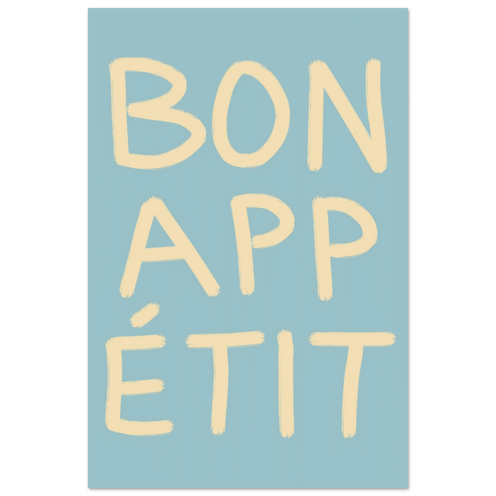 Bon Appétit Kitchen Poster | French Typography Wall Art | Retro Dining Room Print Decor - Evergreen Posters