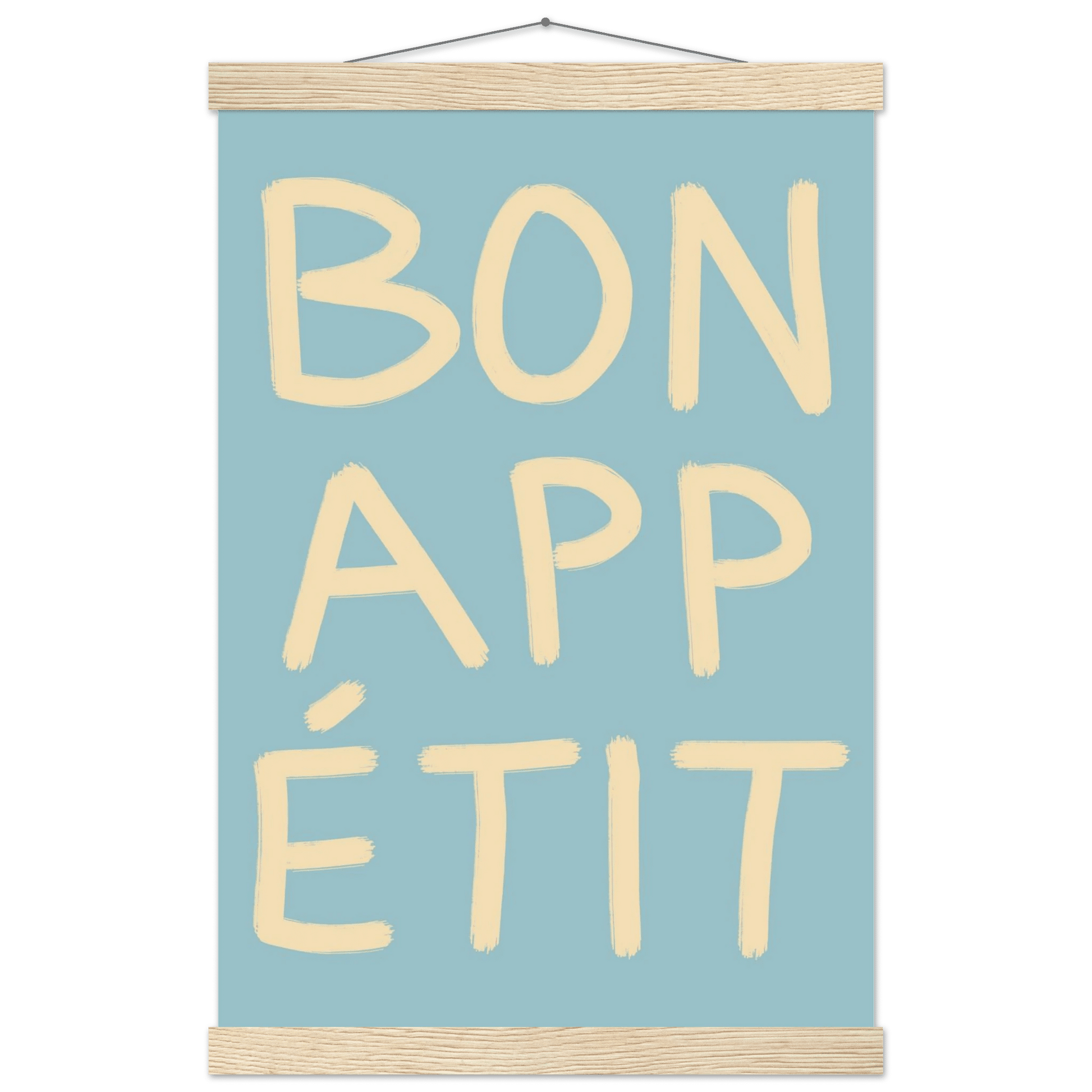 Bon Appétit Kitchen Poster | French Typography Wall Art | Retro Dining Room Print Decor - Evergreen Posters