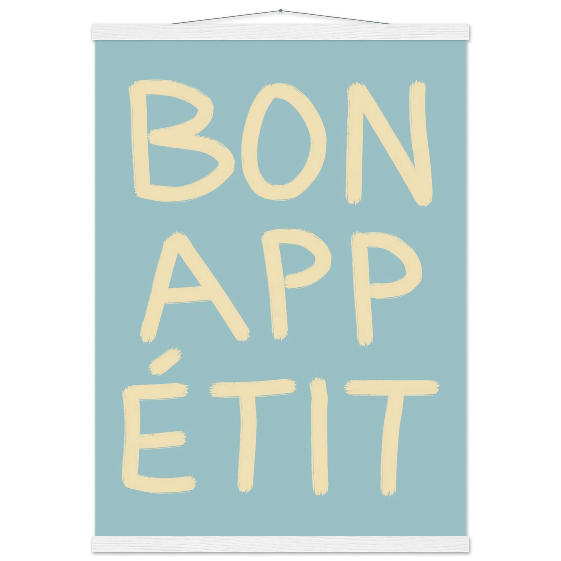 Bon Appétit Kitchen Poster | French Typography Wall Art | Retro Dining Room Print Decor - Evergreen Posters