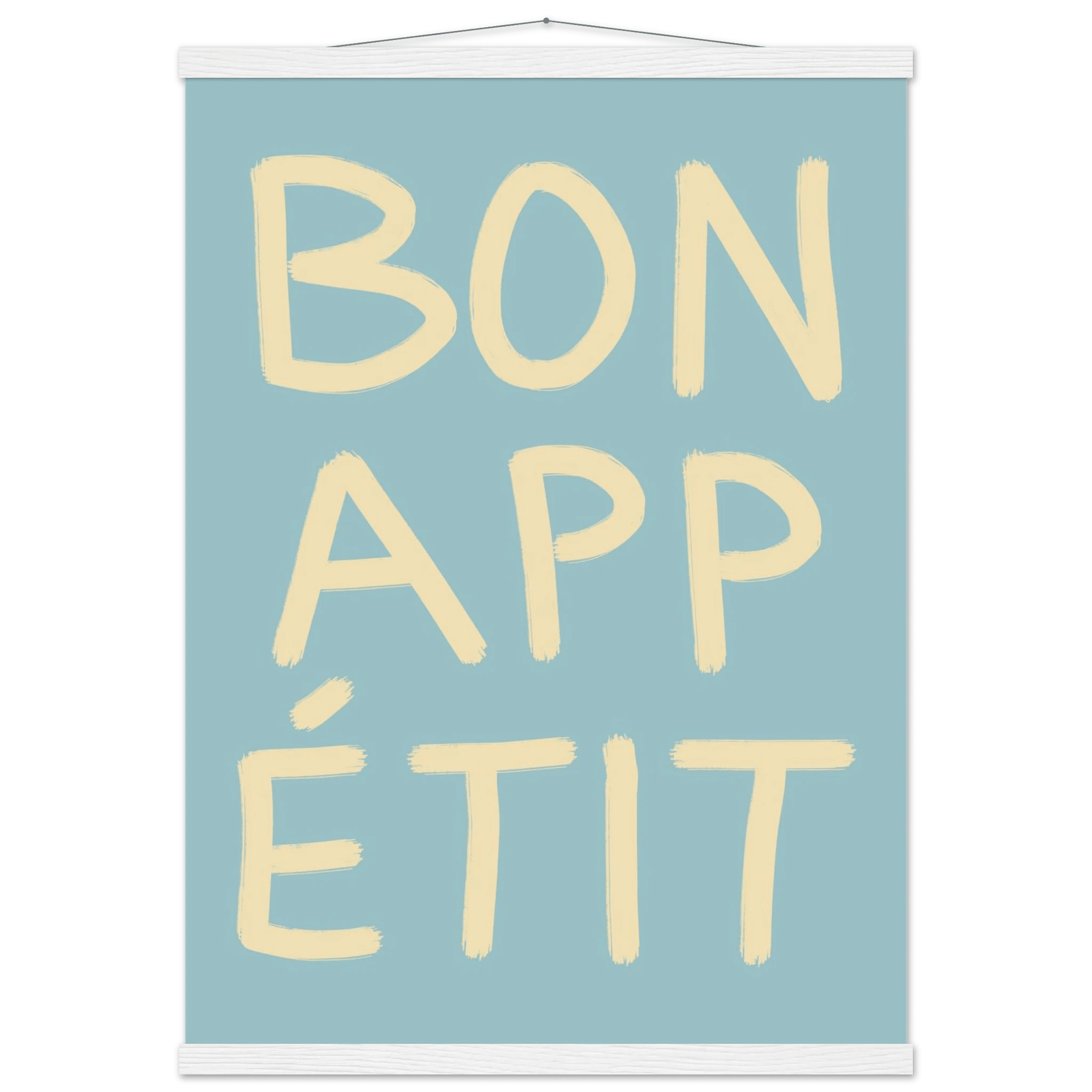 Bon Appétit Kitchen Poster | French Typography Wall Art | Retro Dining Room Print Decor - Evergreen Posters